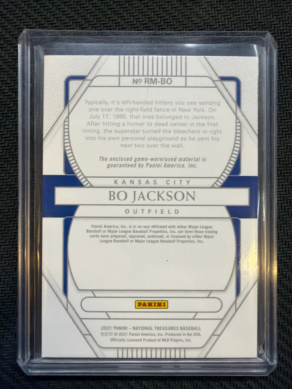 2021 National Treasures Bo Jackson Retro Materials Patch /15 Royals