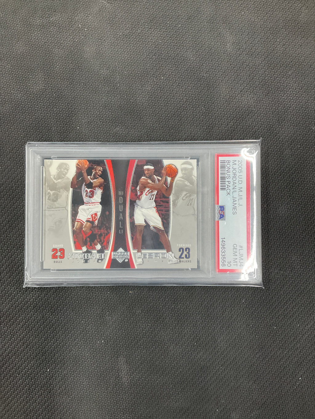 2002 Upper Deck Michael Jordan LeBron James Bonus Pack PSA 10 556