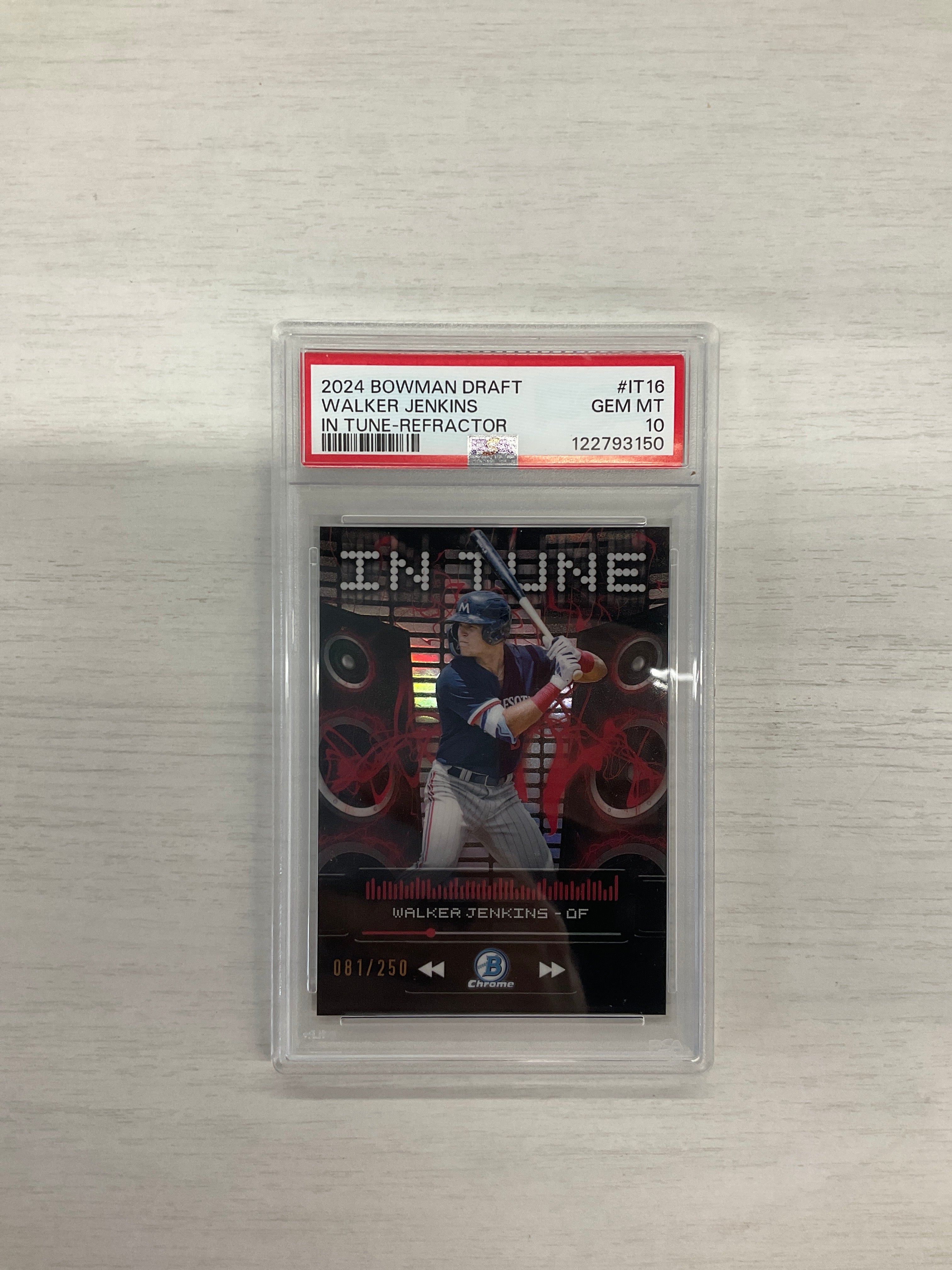 2024 Bowman Walker Jenkins In Tune /250 Refractor PSA 10