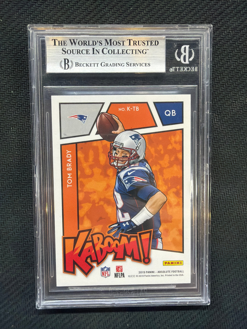 2019 Panini Absolute Tom Brady Kaboom! BGS 8.5