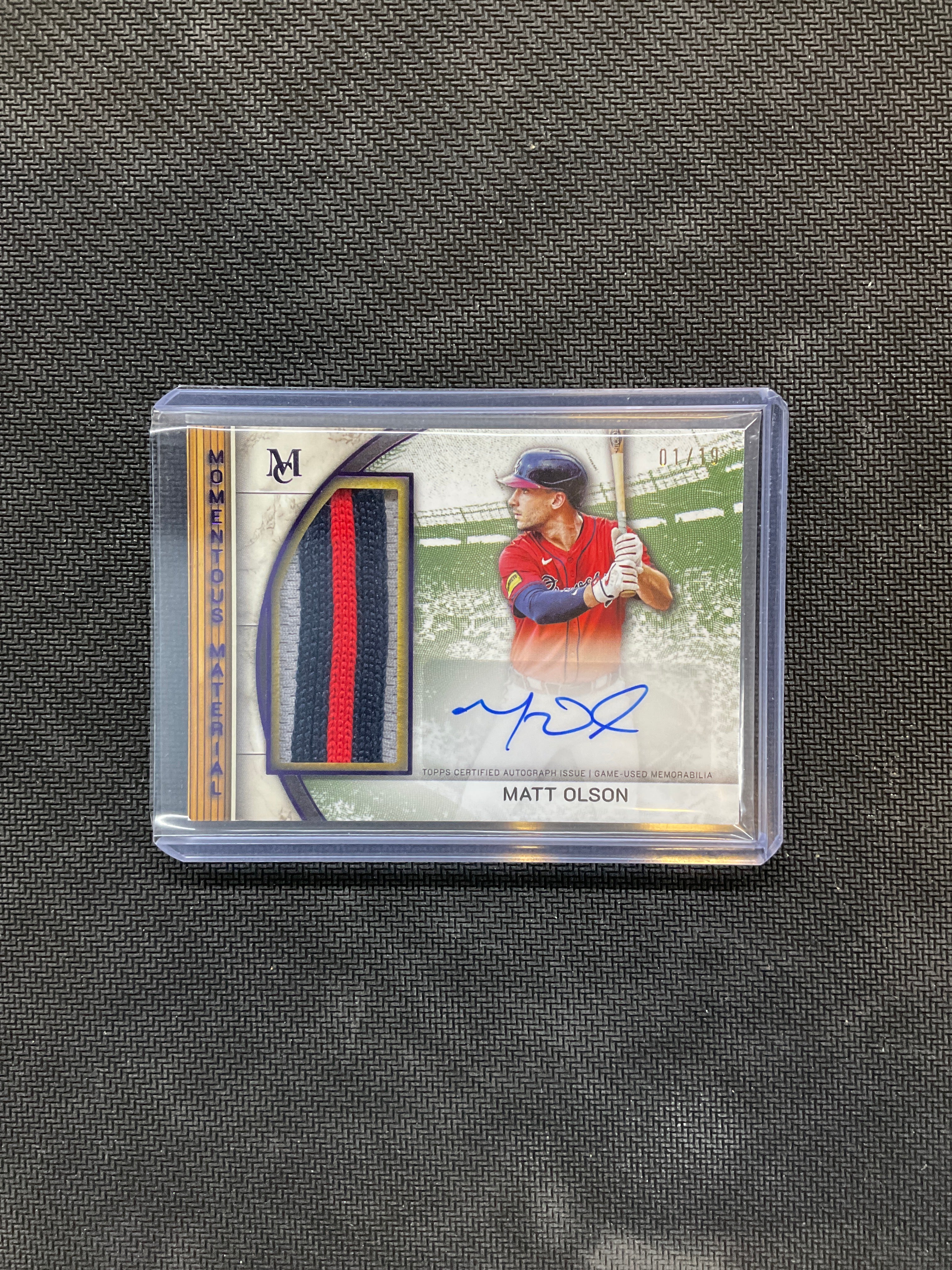 2025 Topps Museum Matt Olson Patch Auto Moments /10 Braves