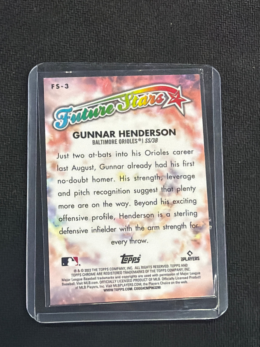 2023 Topps Chrome Gunnar Henderson Future Stars Logofractor Rookie Orioles