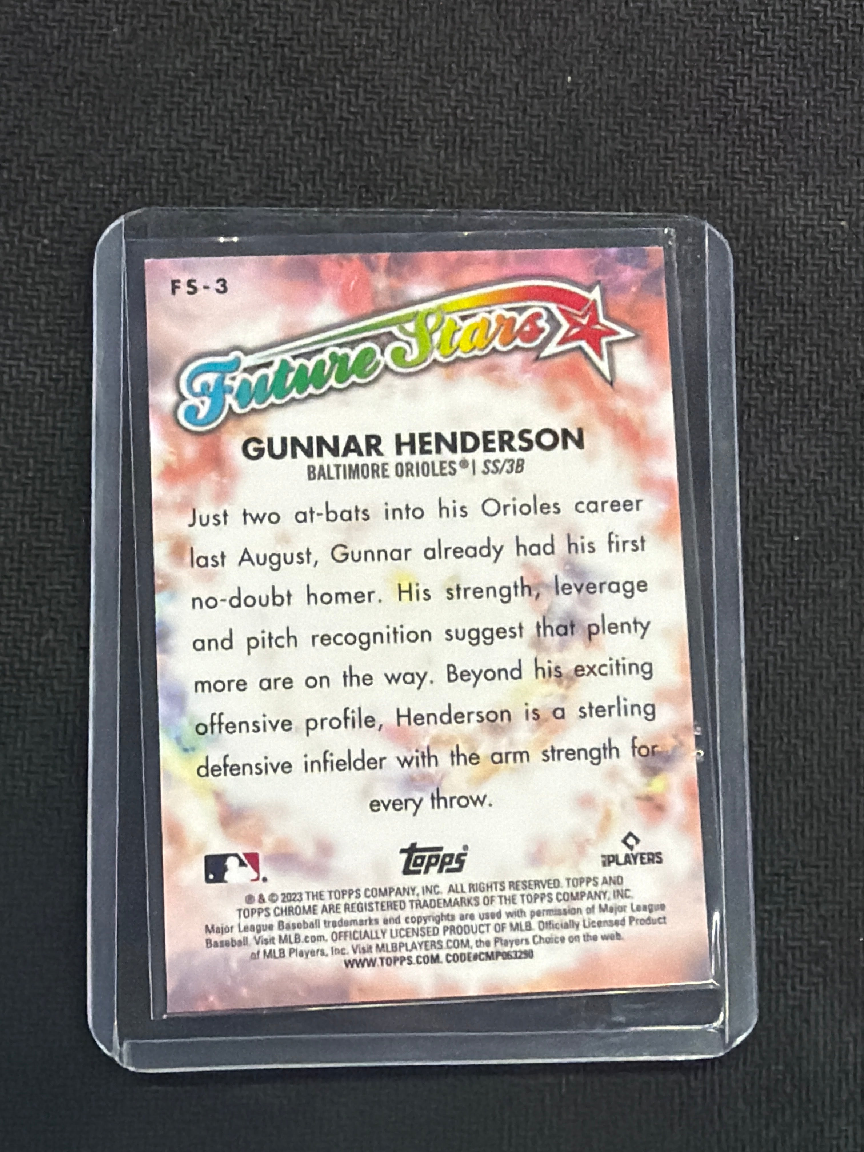 2023 Topps Chrome Gunnar Henderson Future Stars Logofractor Rookie Orioles