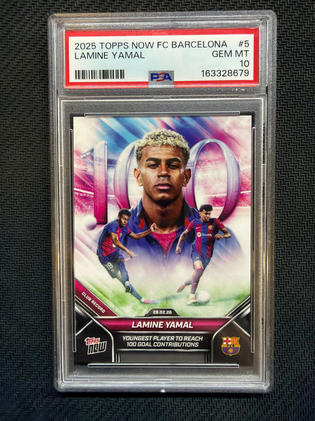 2025 Topps Now FC Barcelona Lamine Yamal #5 PSA 10 679