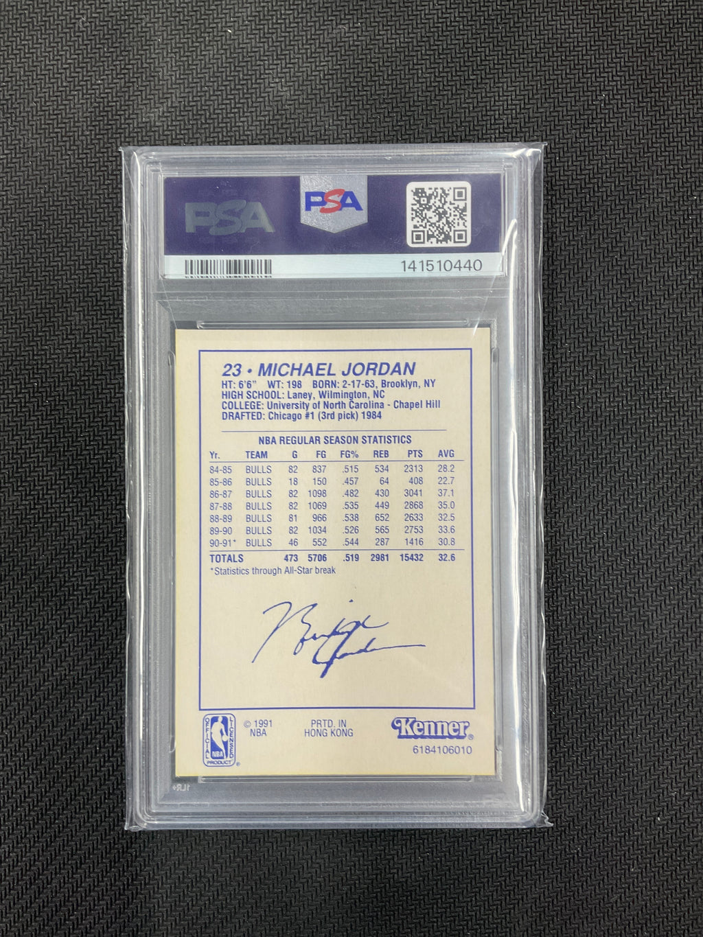 1991 Kenner Michael Jordan Starting Lineup Dribbling PSA 9