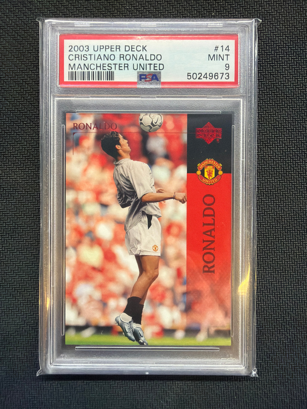 2003 Upper Deck Cristiano Ronaldo #14 Manchester United PSA 9 673
