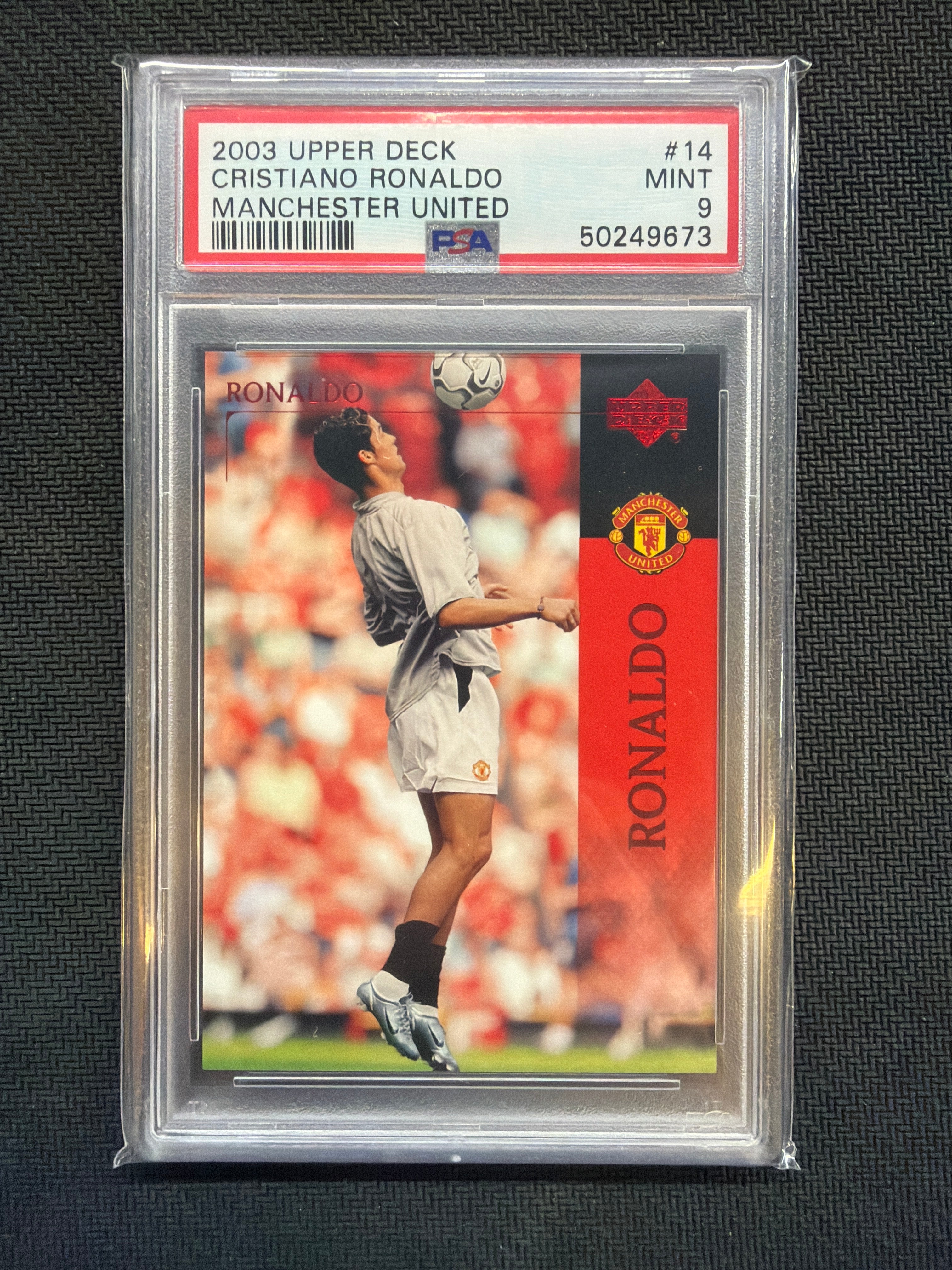 2003 Upper Deck Cristiano Ronaldo #14 Manchester United PSA 9 673