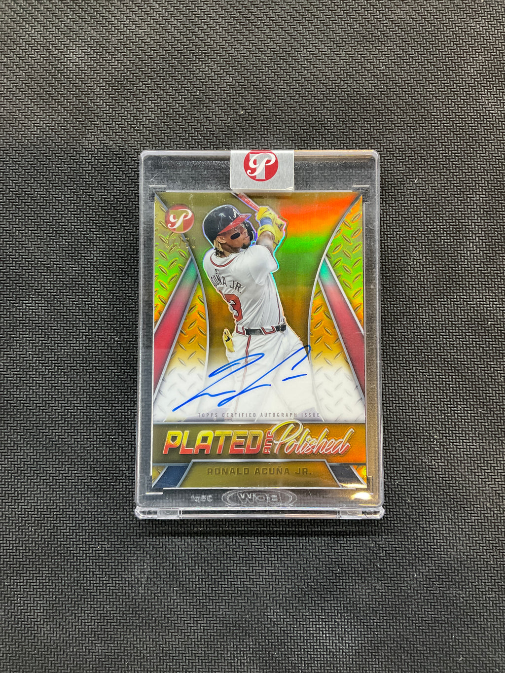 2025 Topps Pristine Ronald Acuna Jr. Gold Auto /50 Braves