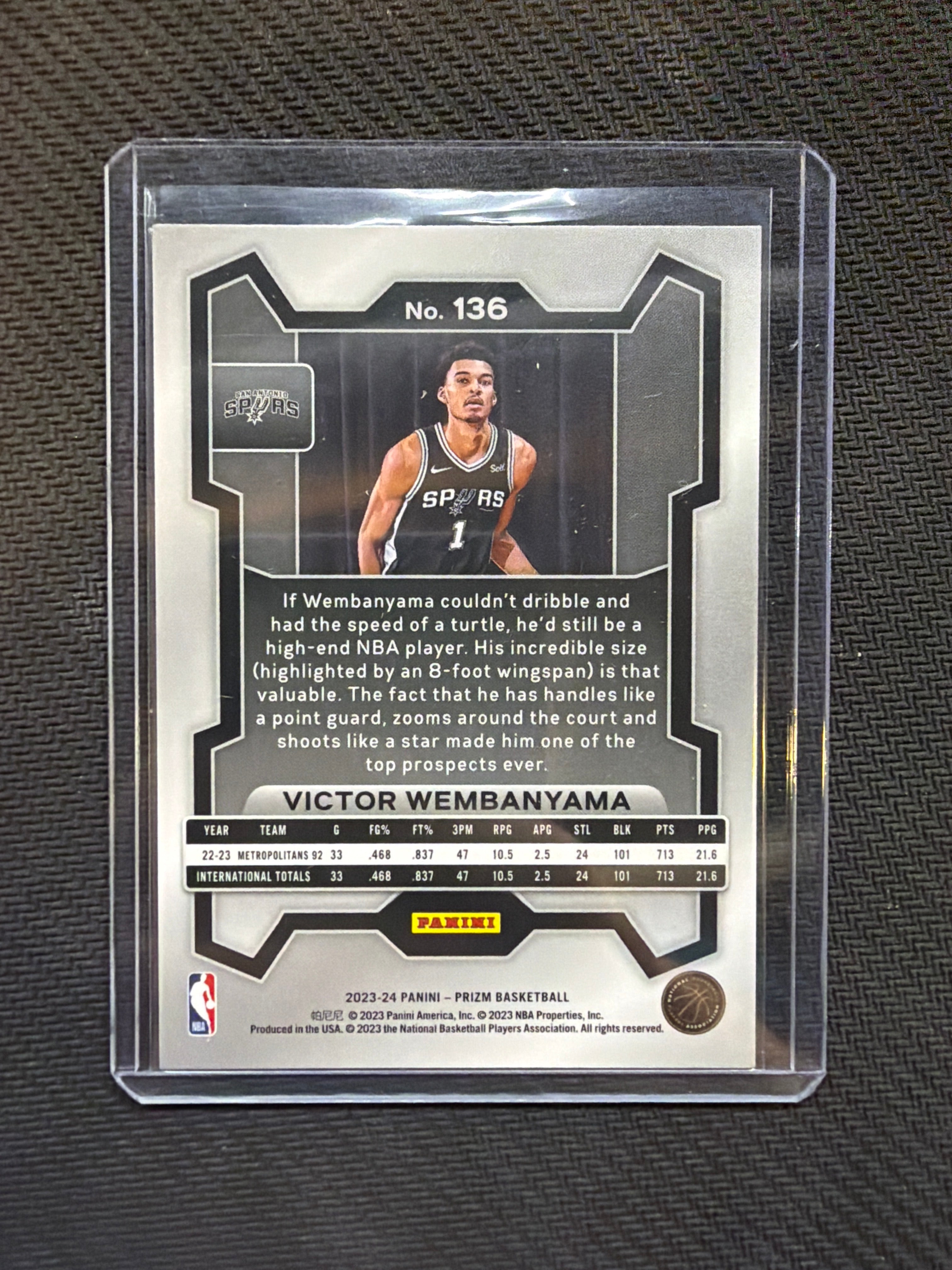2023 Prizm Victor Wembanyama Rookie Spurs