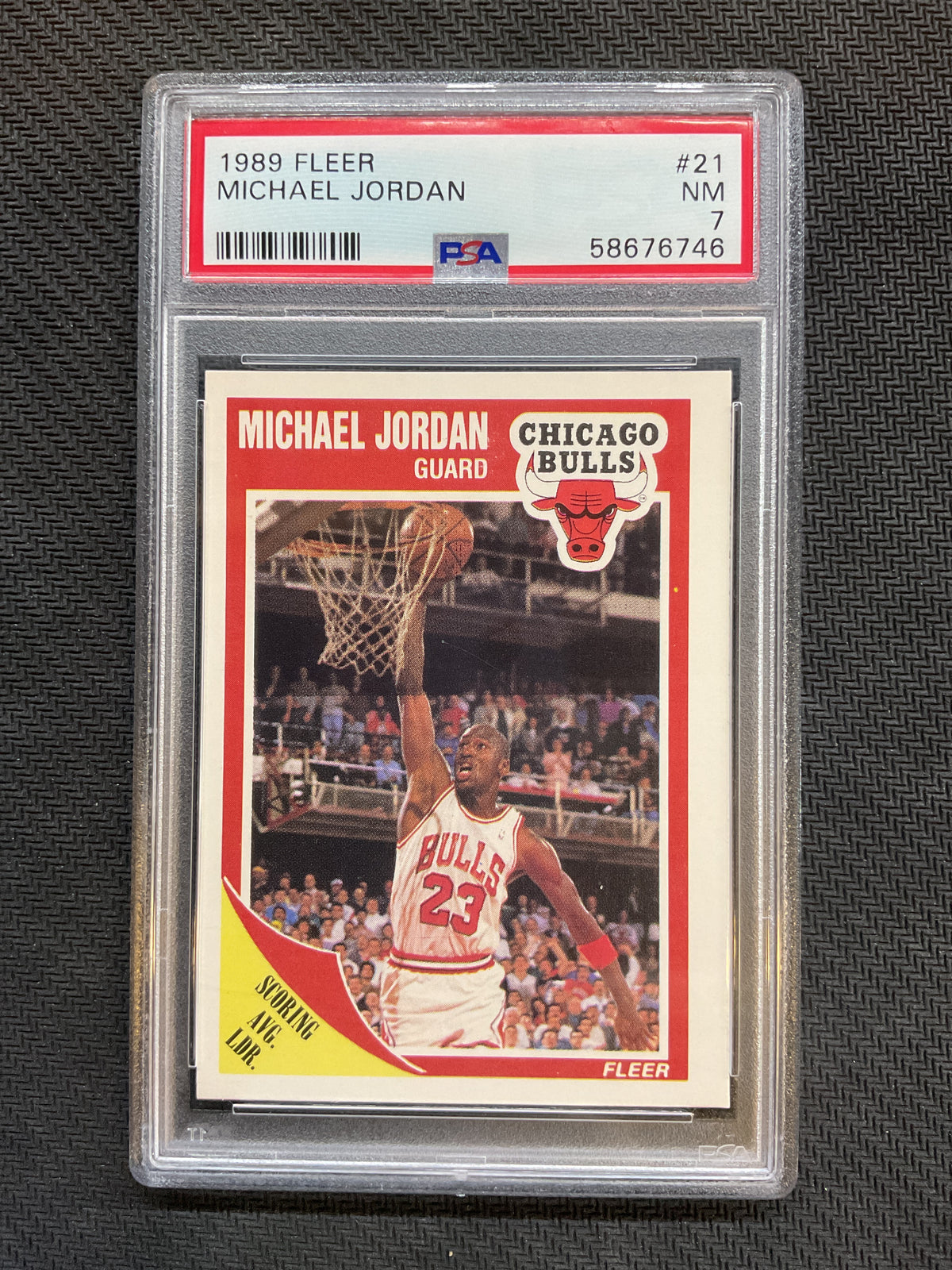 1989 Fleer Michael Jordan PSA 7 Bulls
