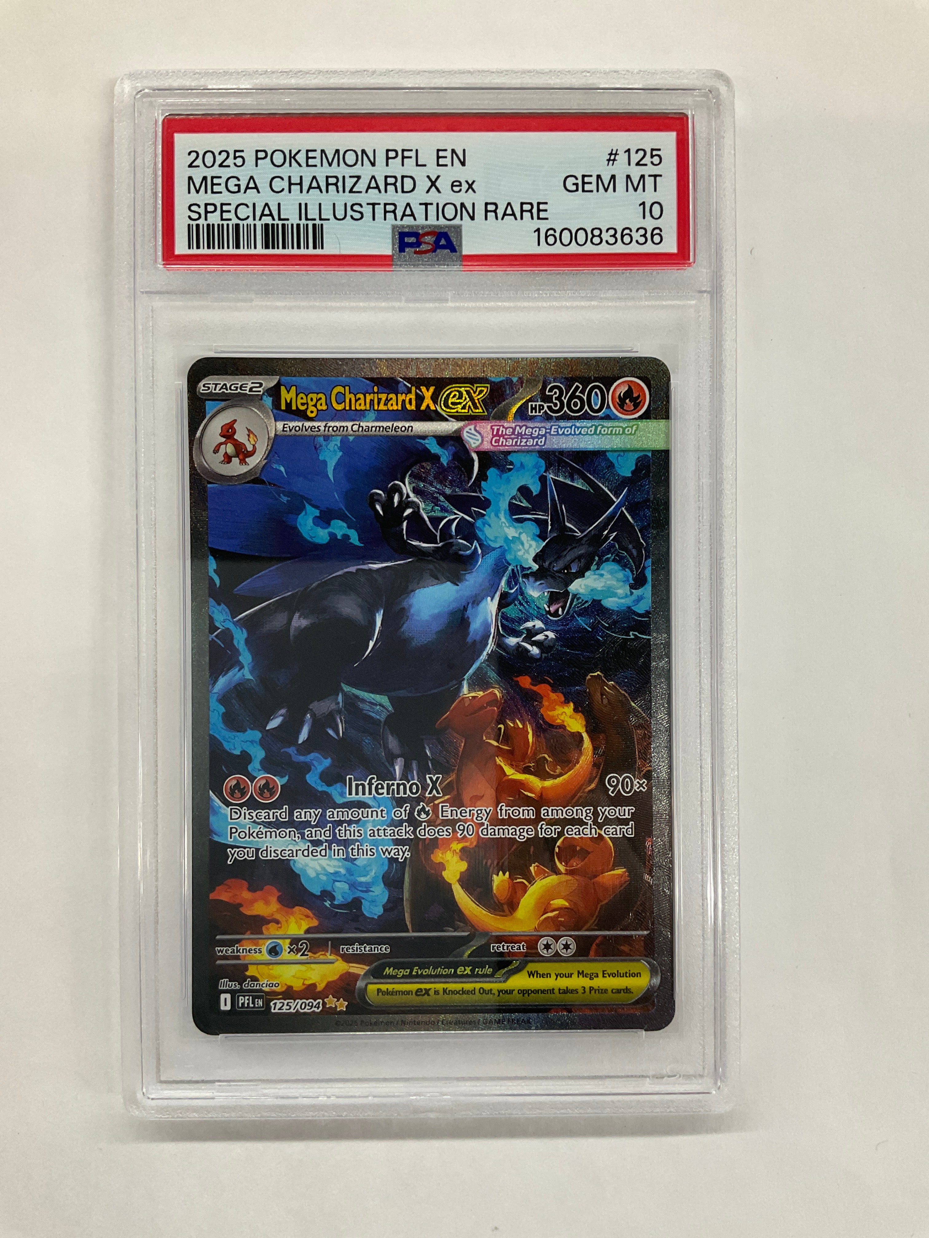 2025 Pokemon Phantasmal Flames Charizard X ex 125 PSA 10