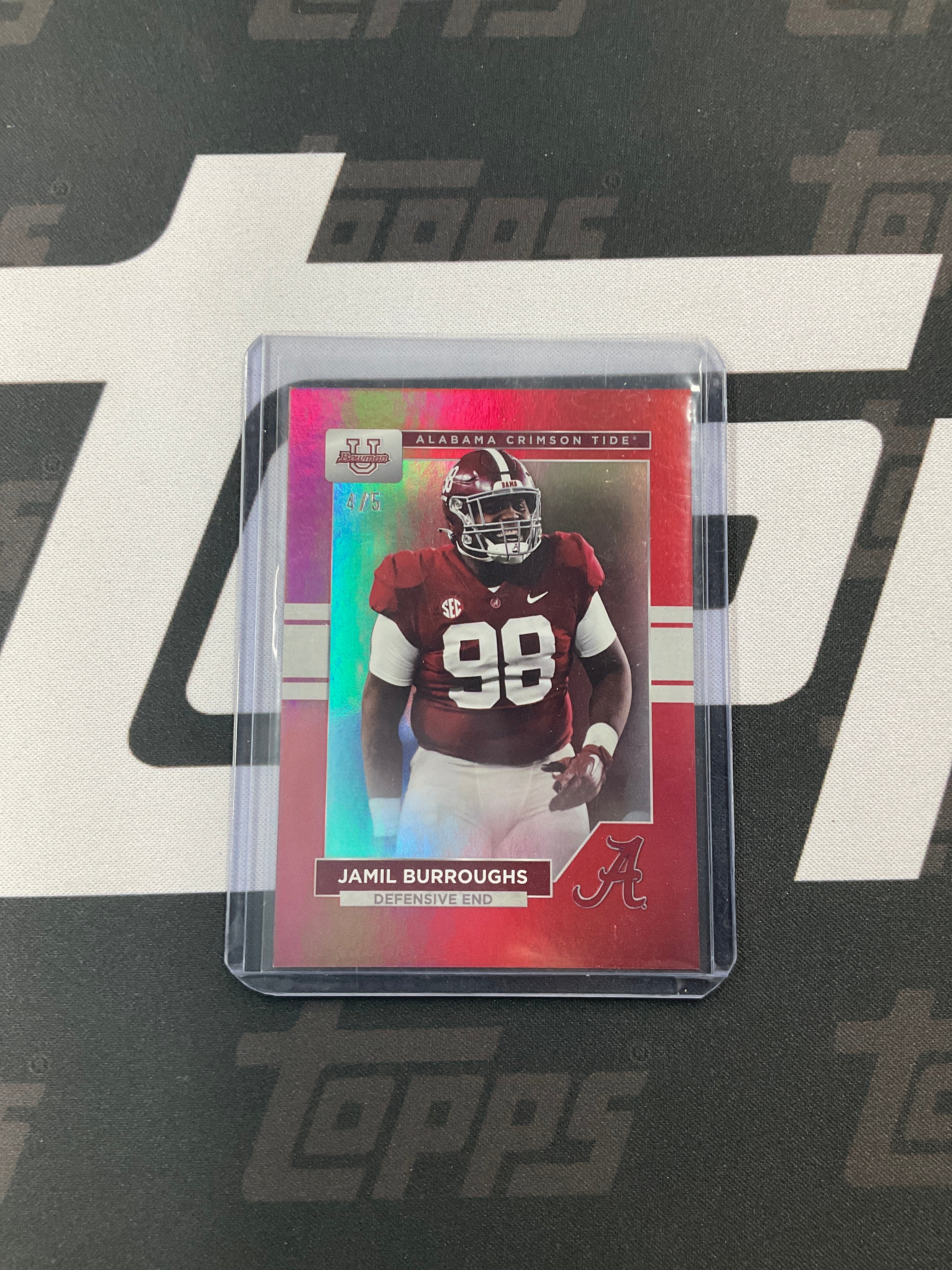 2023 Bowman U Alabama Jamil Burroughs Red /5