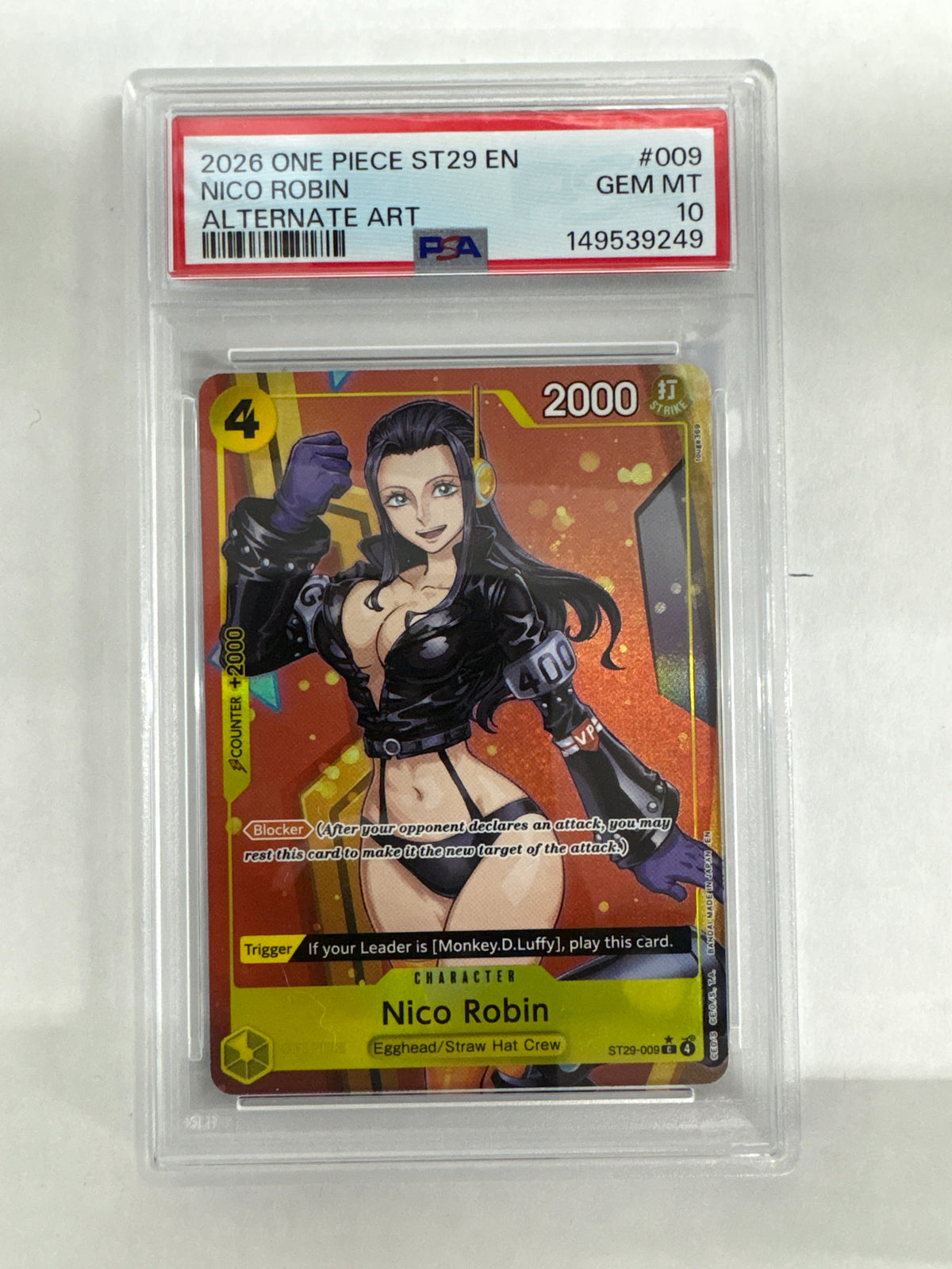 2025 One Piece ST21 Nico Robin Alt Art 009 PSA 10 249
