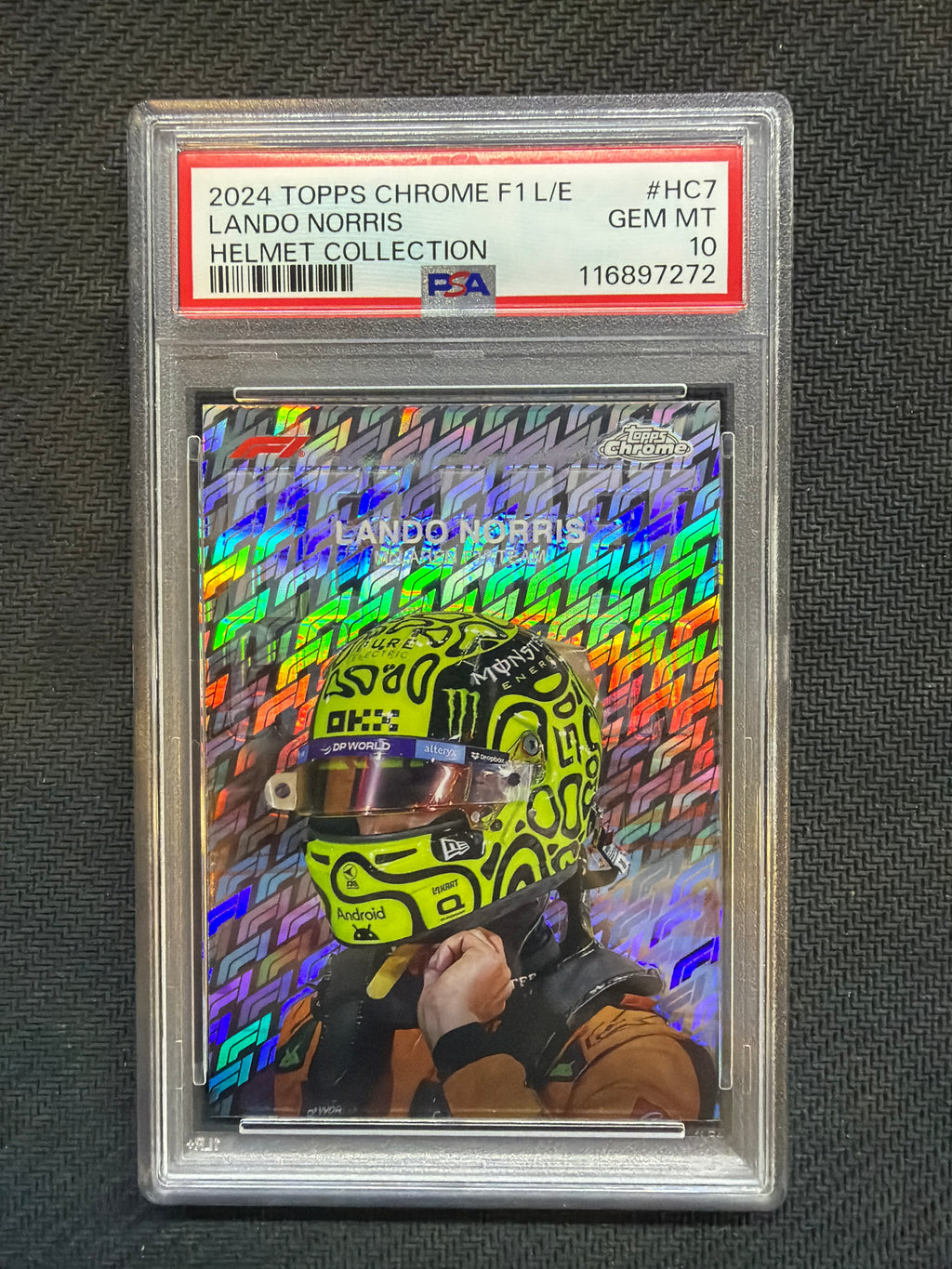 2024 Topps Chrome F1 Logofractor Lando Norris Helmet PSA 10 272