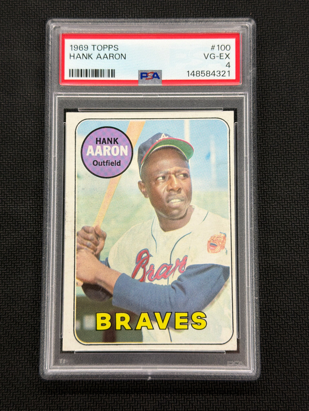 1969 Topps Hank Aaron #100 PSA 4 321