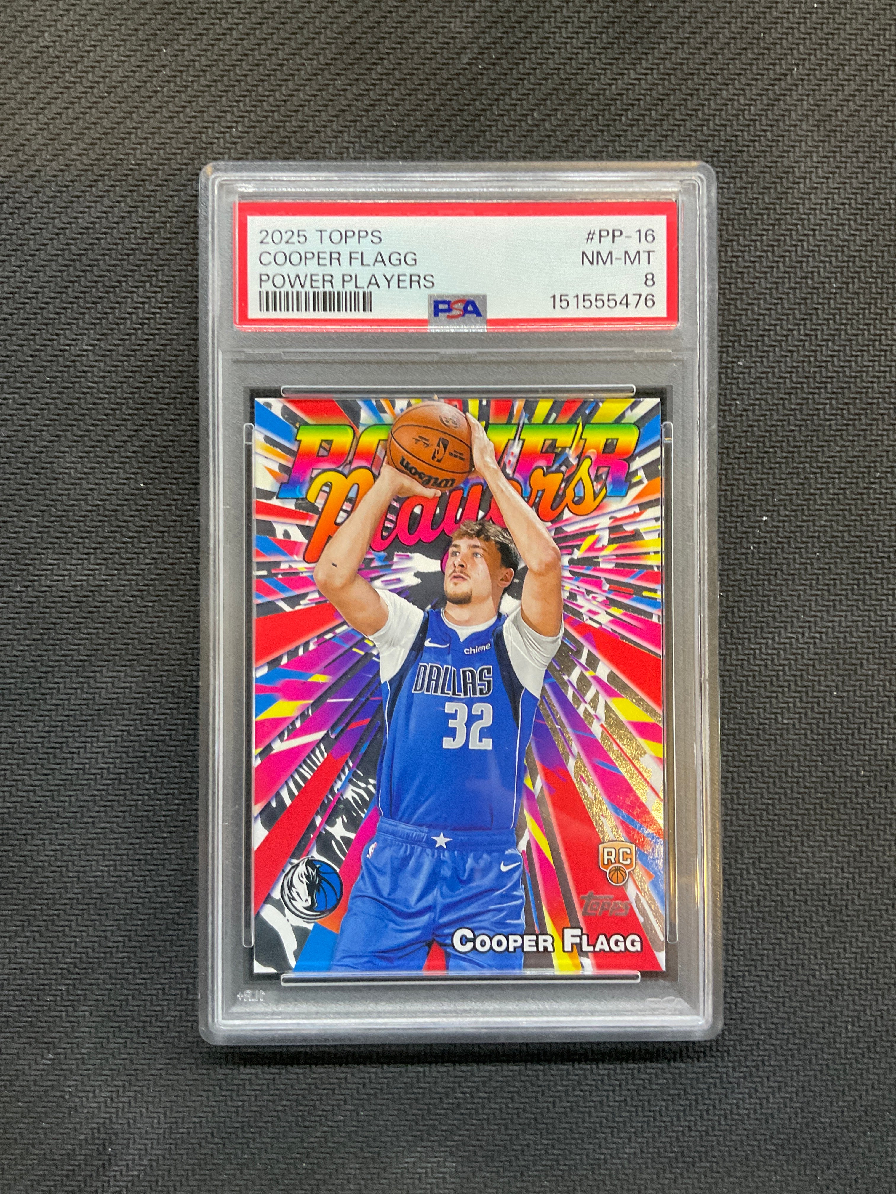 2025/26 Topps Cooper Flagg Power Players PSA 8 Mavs 476