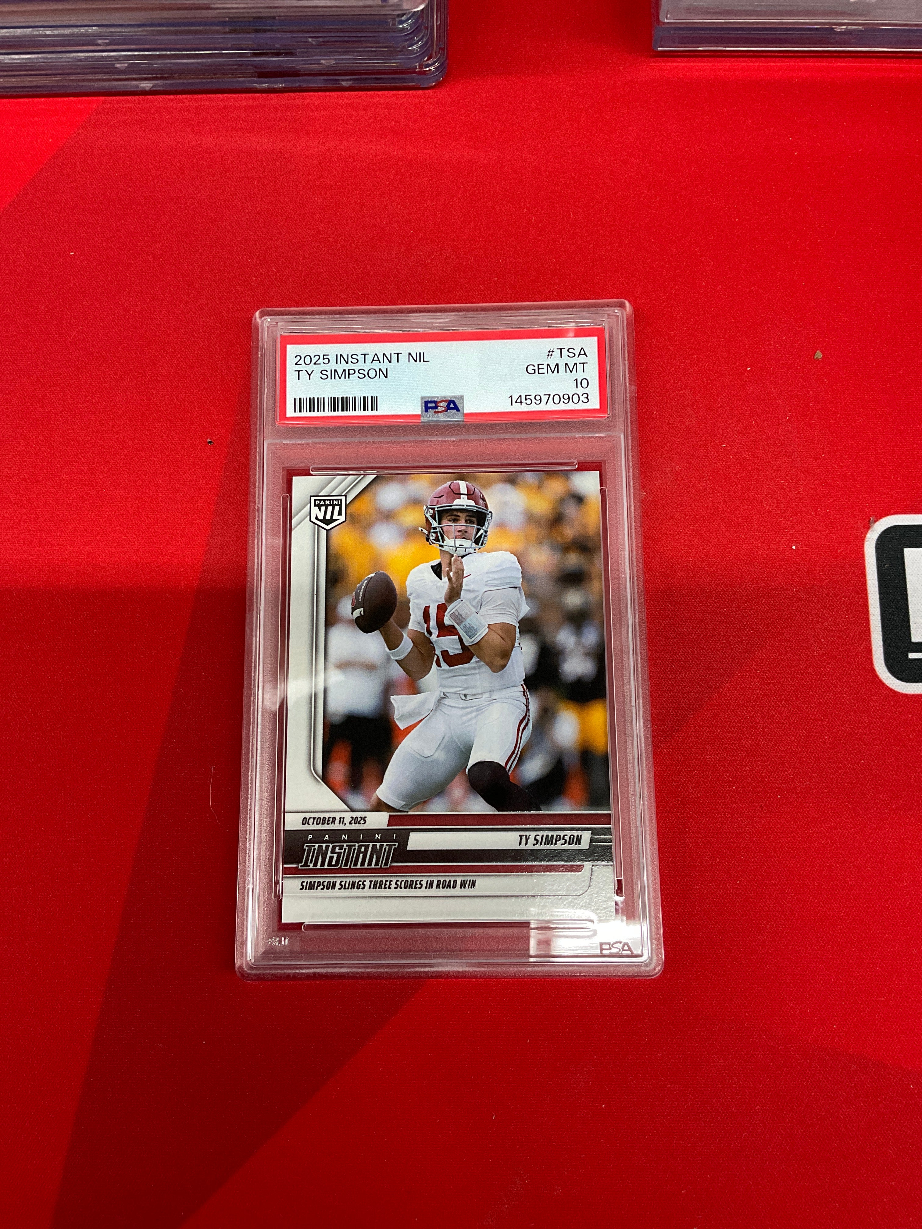 2025 Panini Instant NIL Ty Simpson Rookie PSA 10 Alabama 903