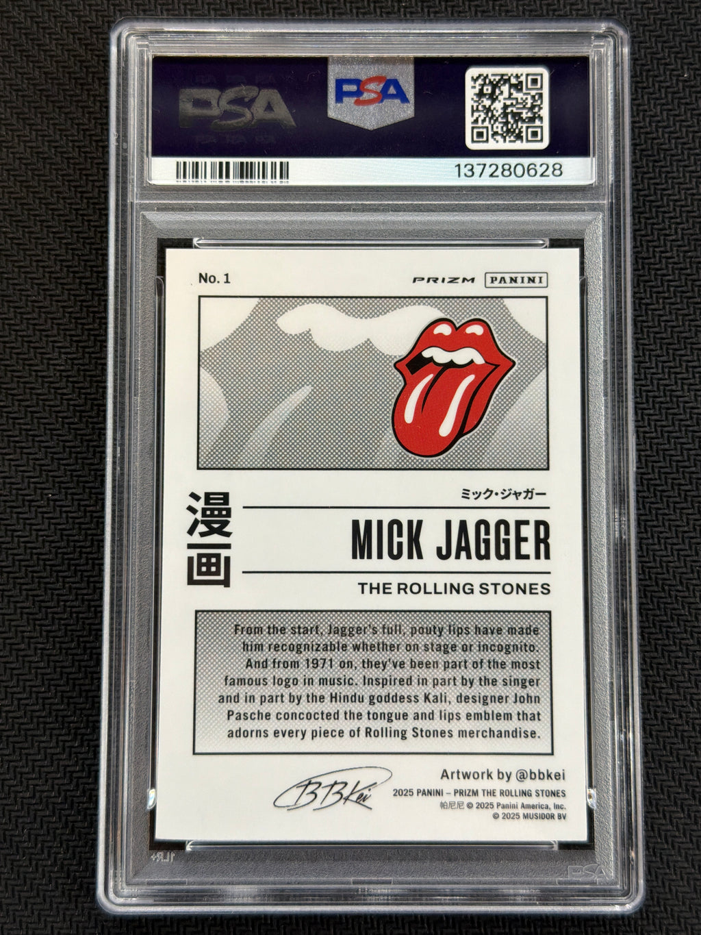 2025 Prizm Rolling Stones Mick Jagger Manga #1 PSA 9 628