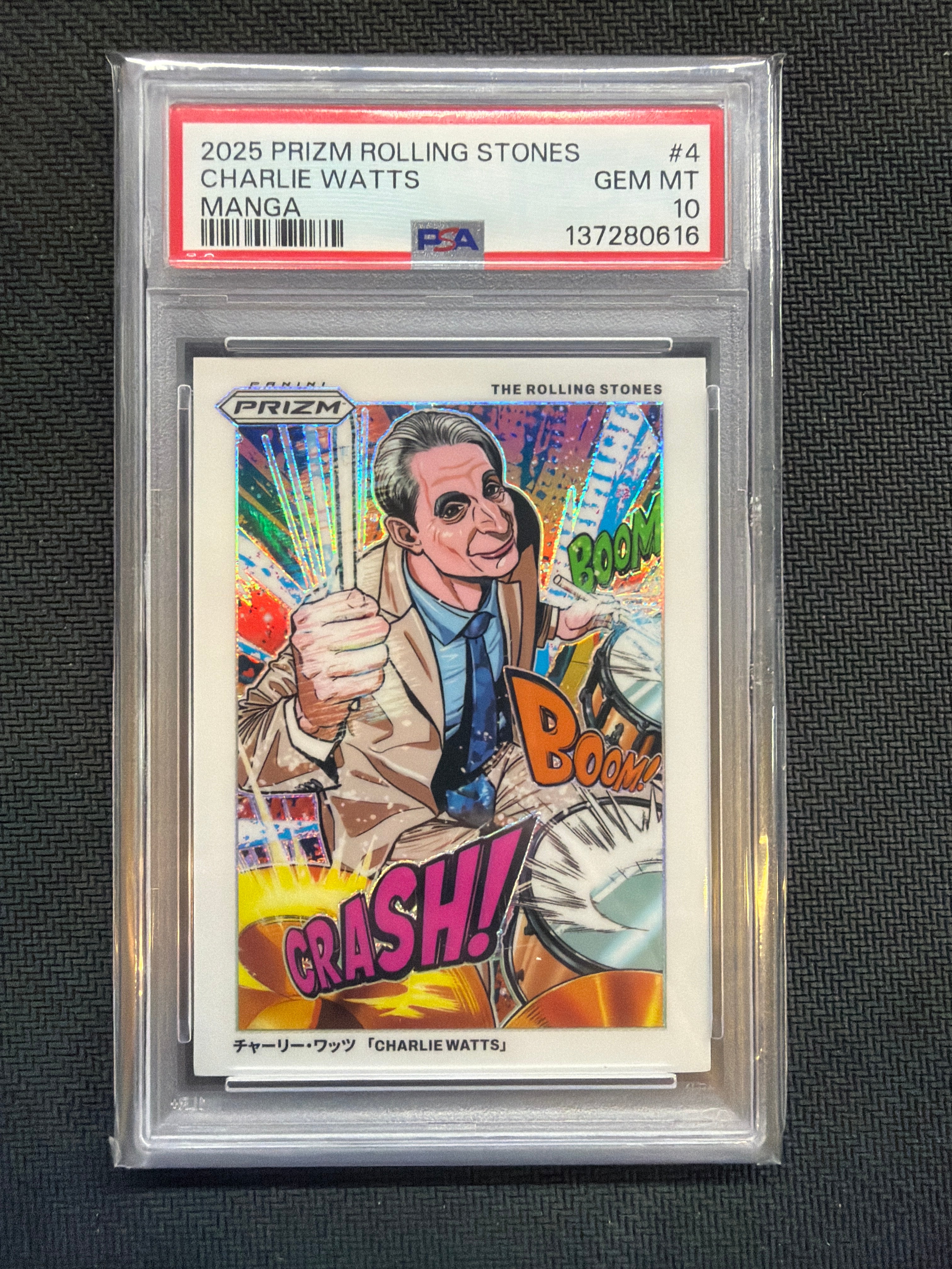 2025 Prizm Rolling Stones Charlie Watts Manga PSA 10