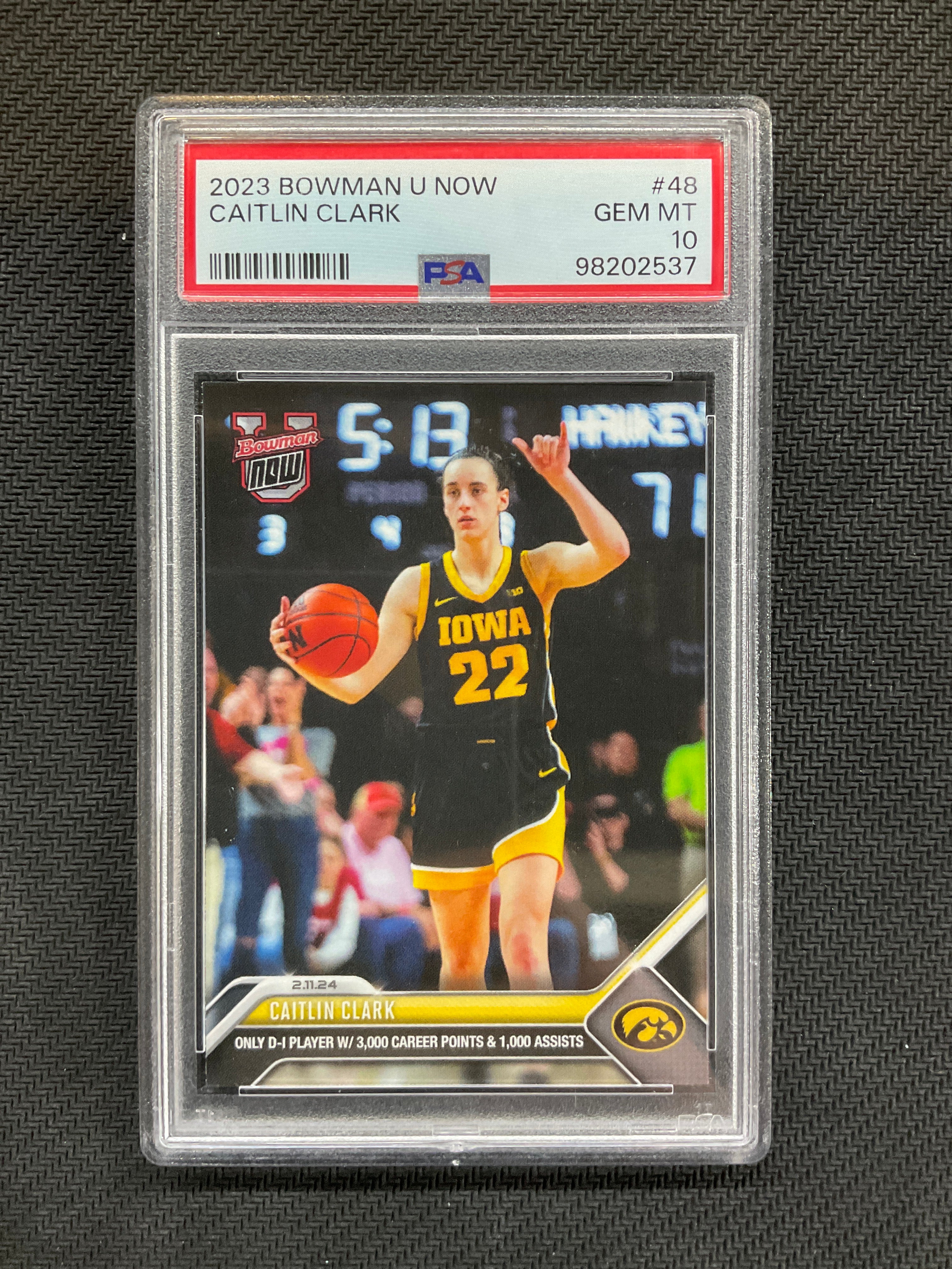 2023 Bowman U Now Caitlin Clark #48 PSA 10 IOWA