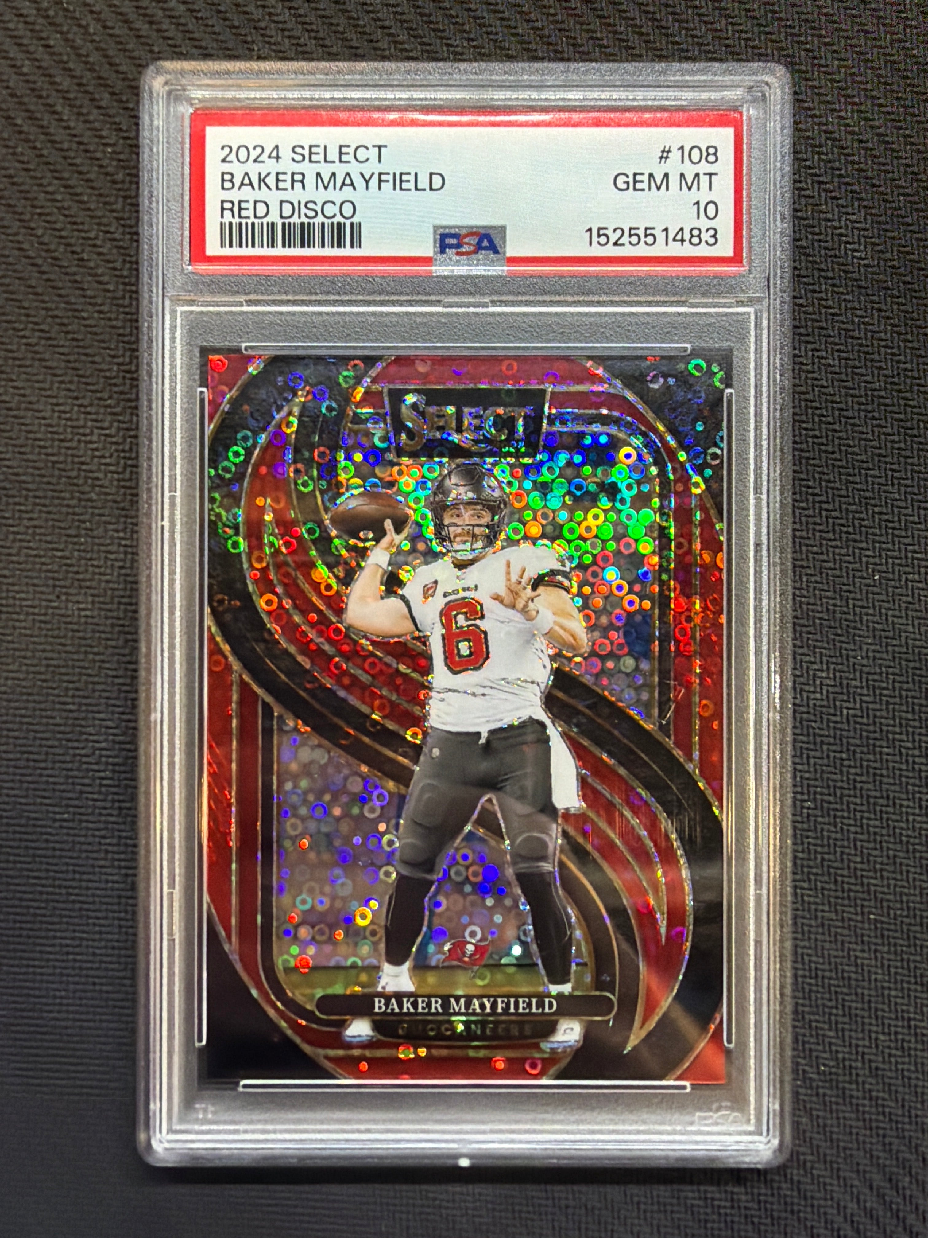 2024 Select Baker Mayfield Red Disco /49 PSA 10 Buccaneers
