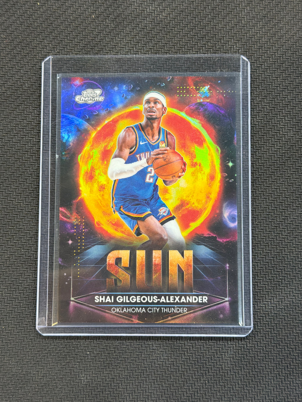 2025-26 Topps Chorme Cosmic Shai Gilgeous-Alexander Sun Planetary Pursuit