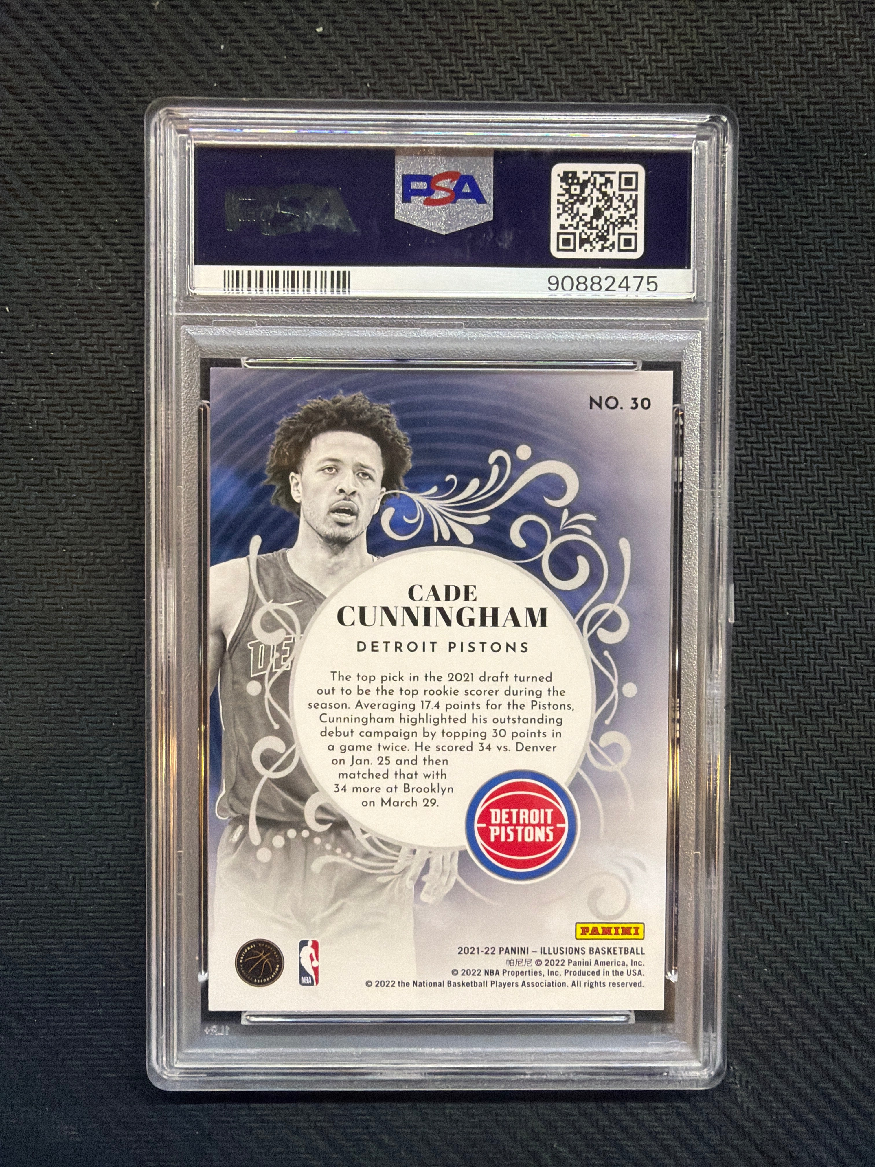 2021 Illusions Cade Cunningham King of Cards PSA 10 Pistons