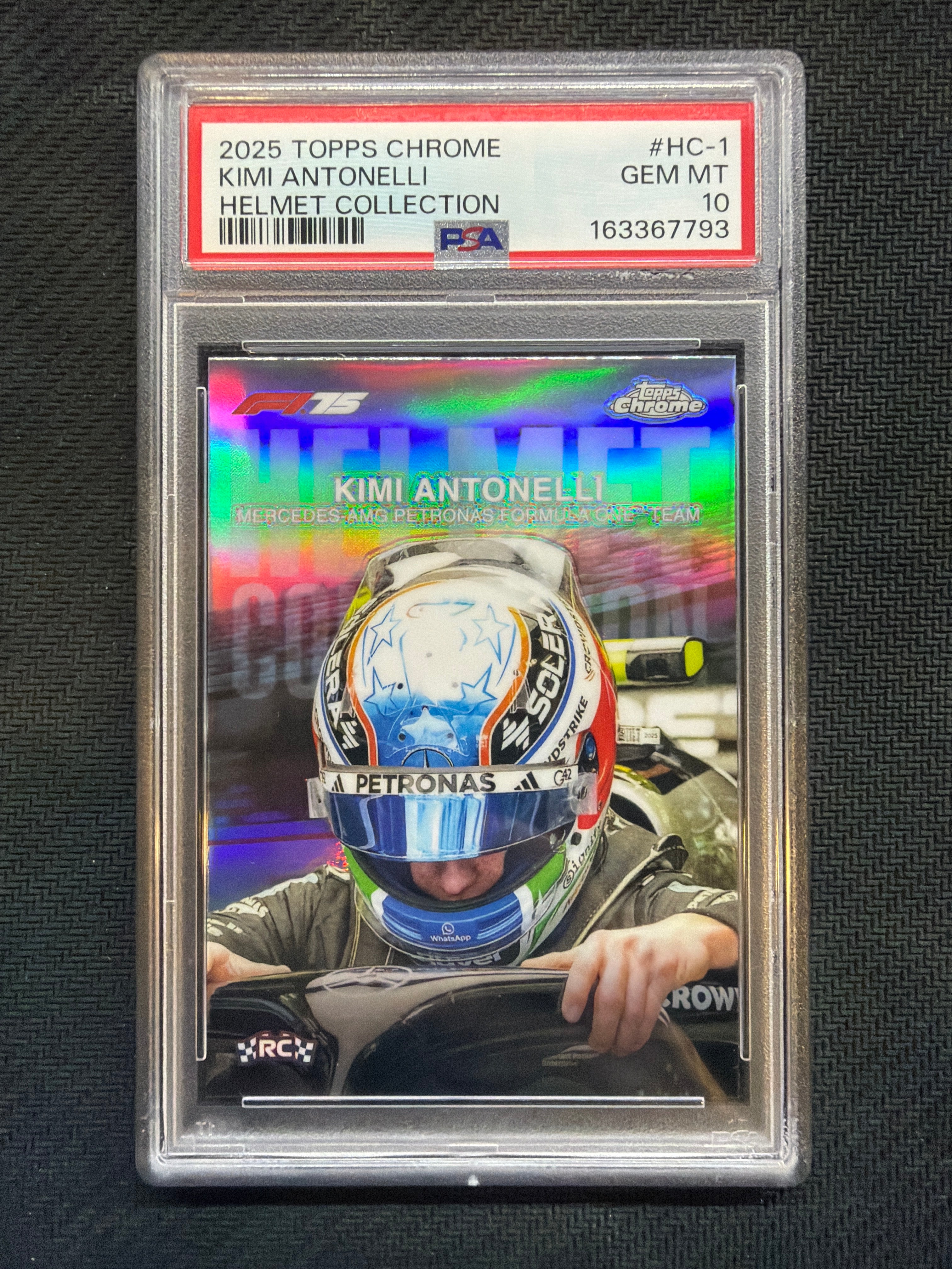 2025 Topps Chrome F1 Kimi Antonelli Rookie Helmet PSA 10 793