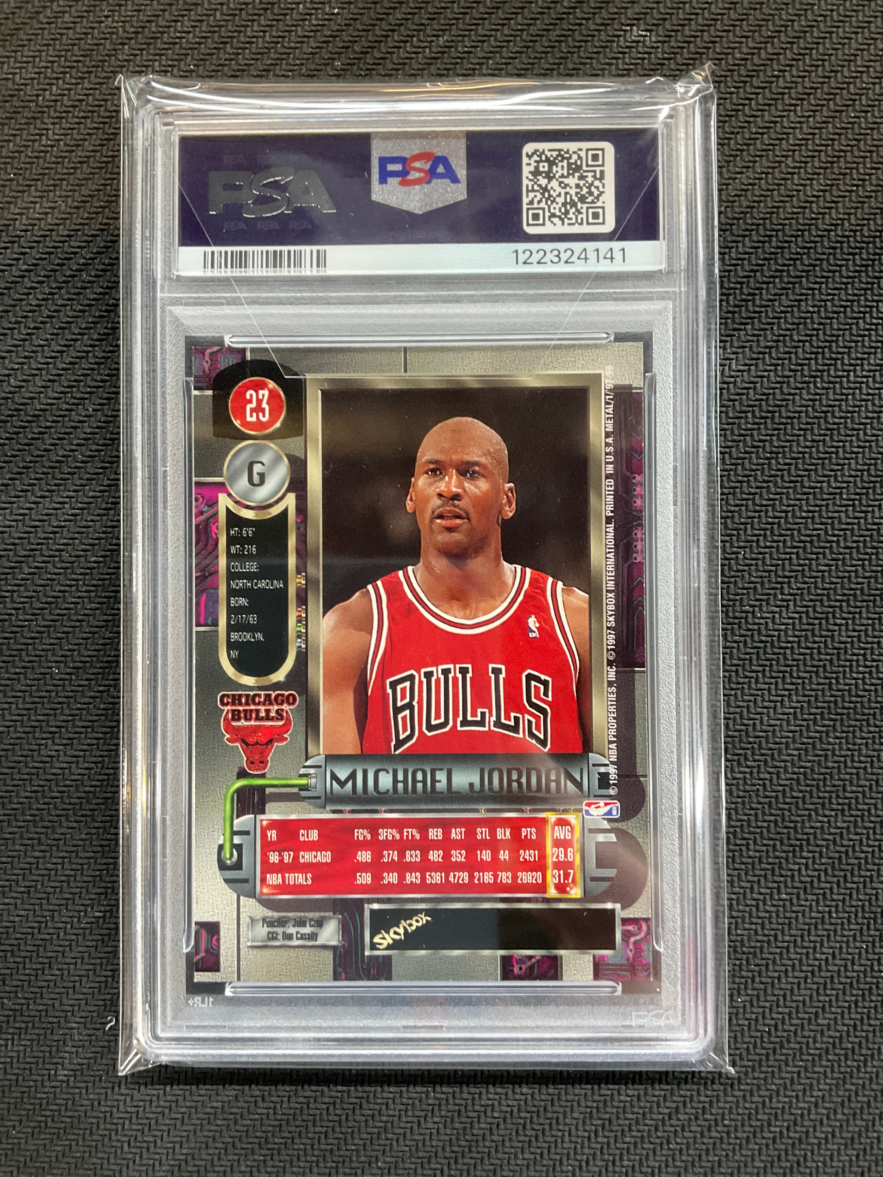1997 Metal Universe Michael Jordan #23 PSA 8 141