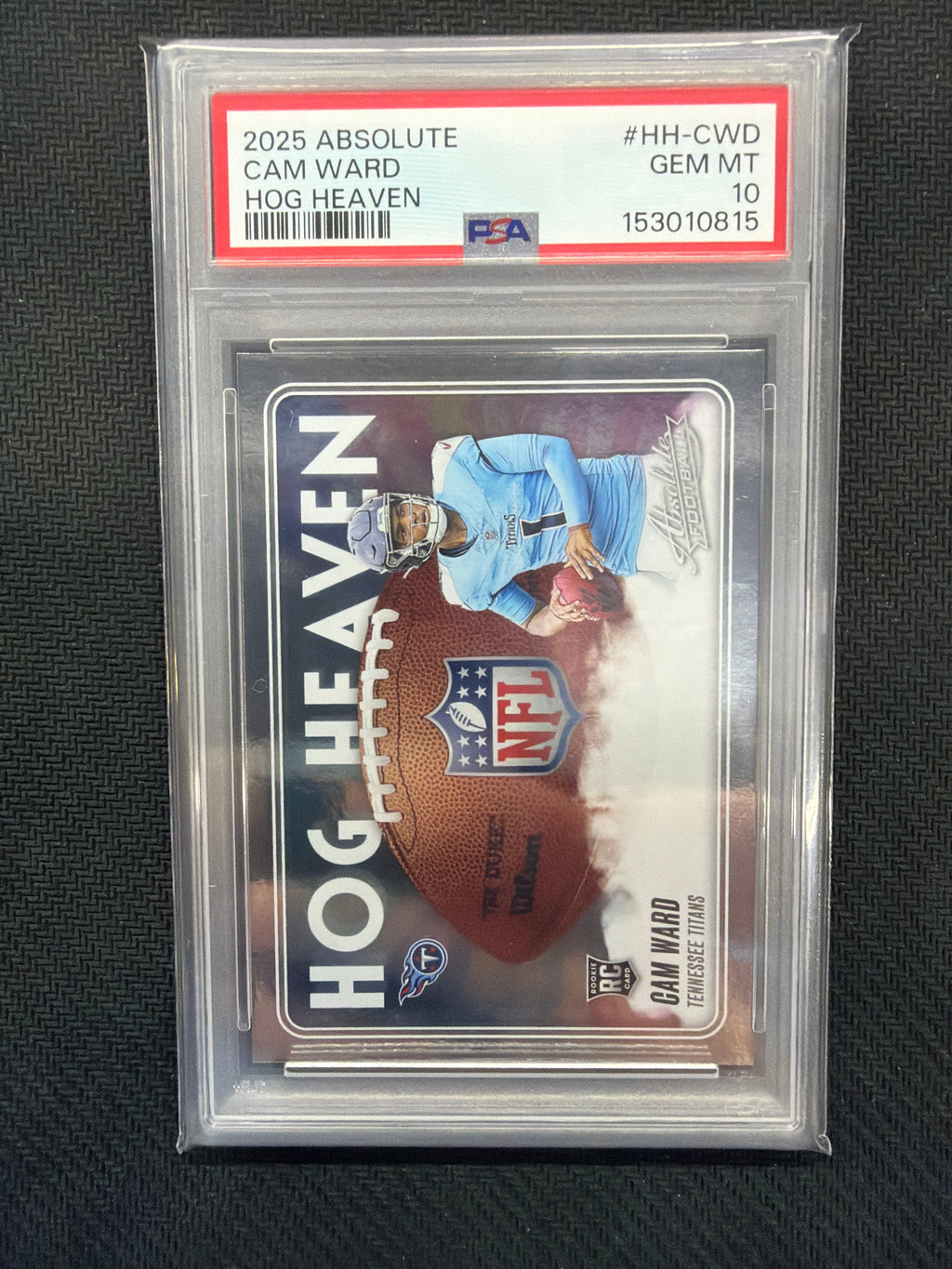 2025 Absolute Cam Ward Hog Heaven Rookie PSA 10 Titans