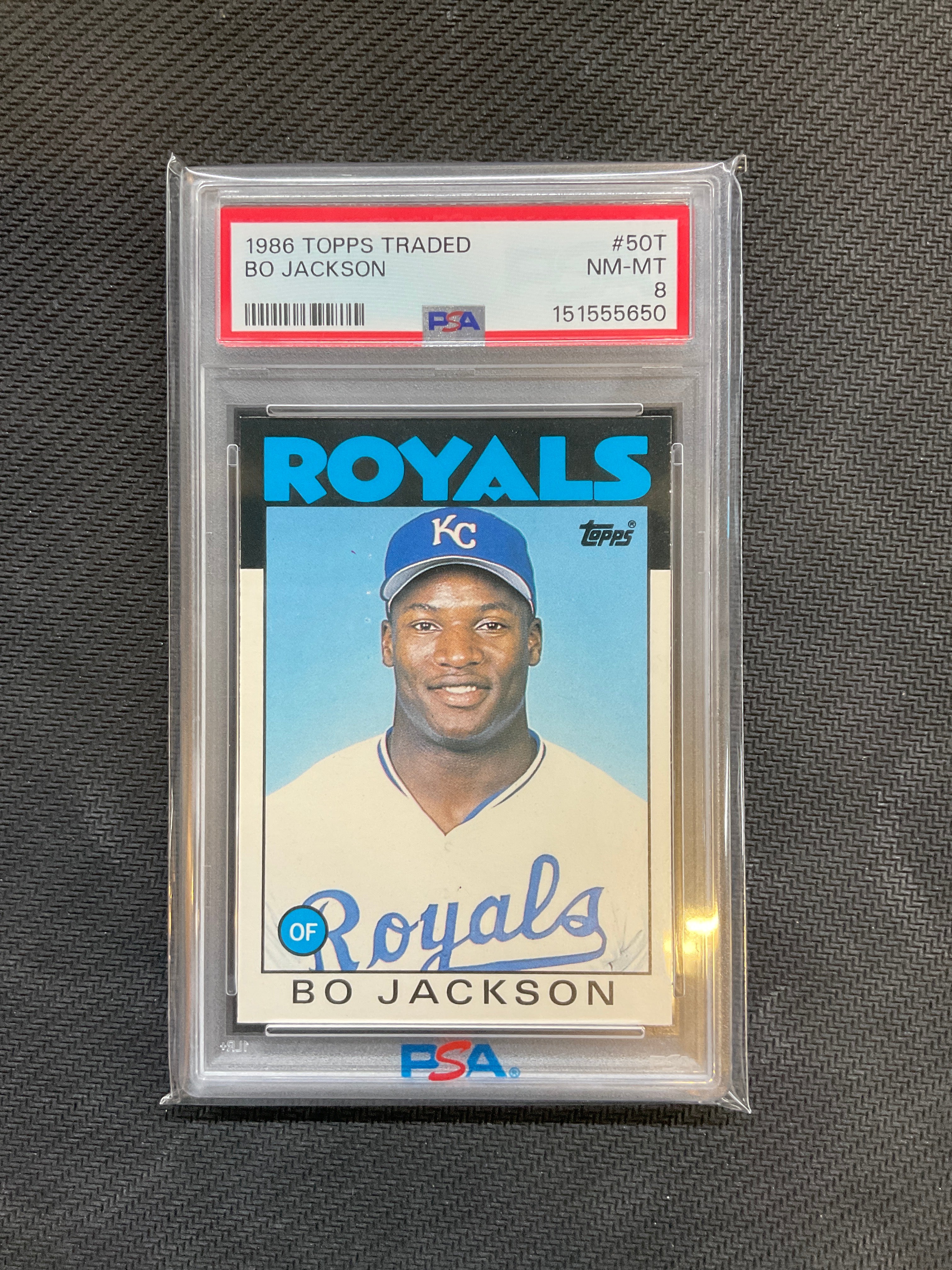 1986 Topps Traded Bo Jackson Rookie #50T PSA 8 650
