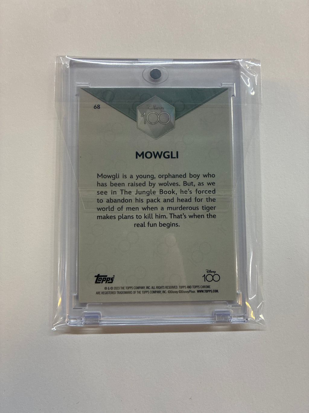 2023 Topps Chrome Disney 100 Mowgli Pink Refractor /399