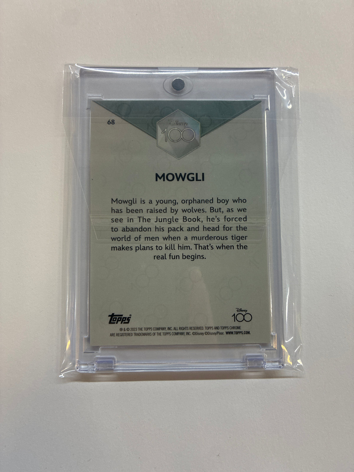 2023 Topps Chrome Disney 100 Mowgli Pink Refractor /399