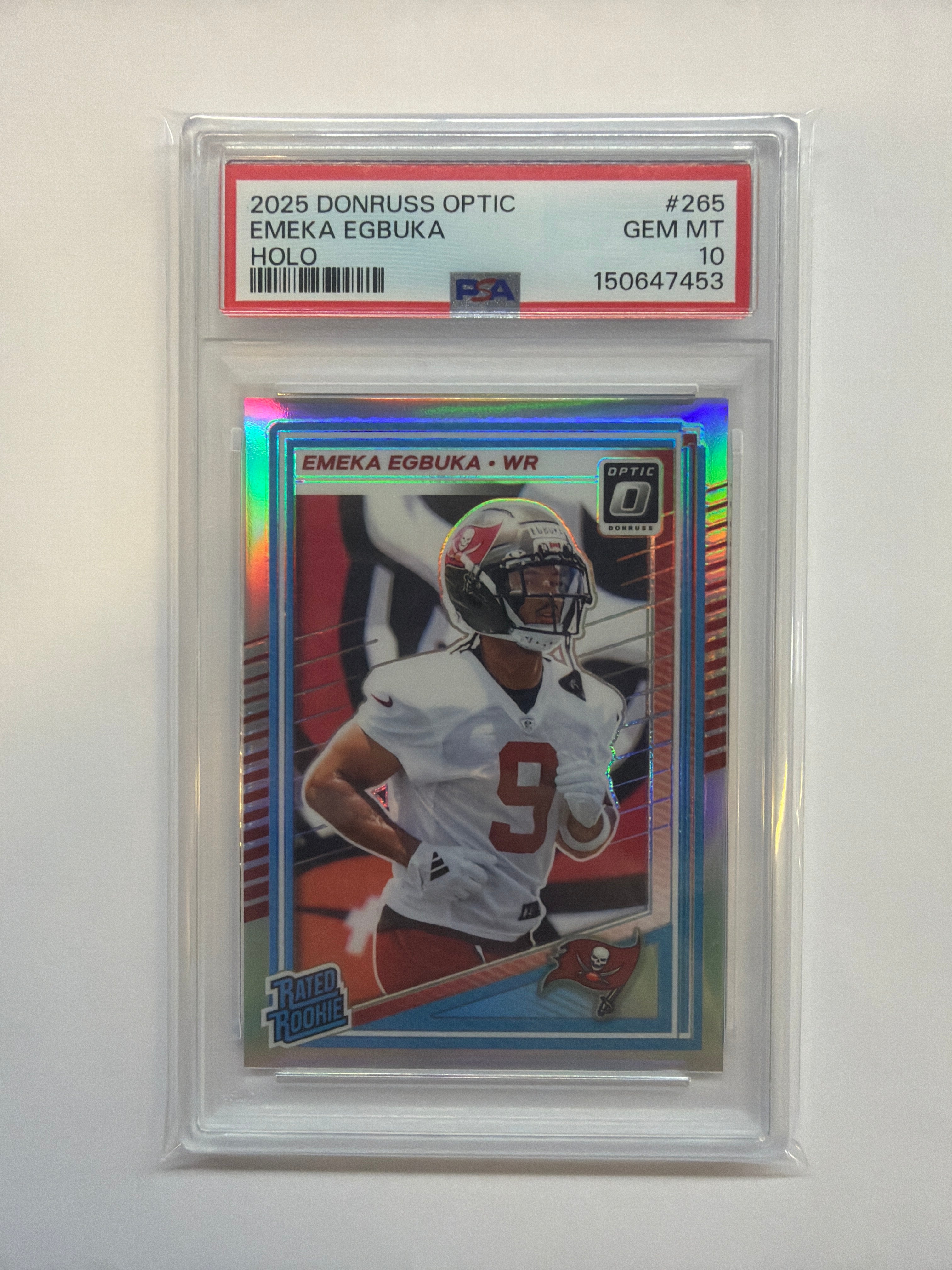 2025 Donruss Optic Emeka Egbuka Rookie Holo PSA 10