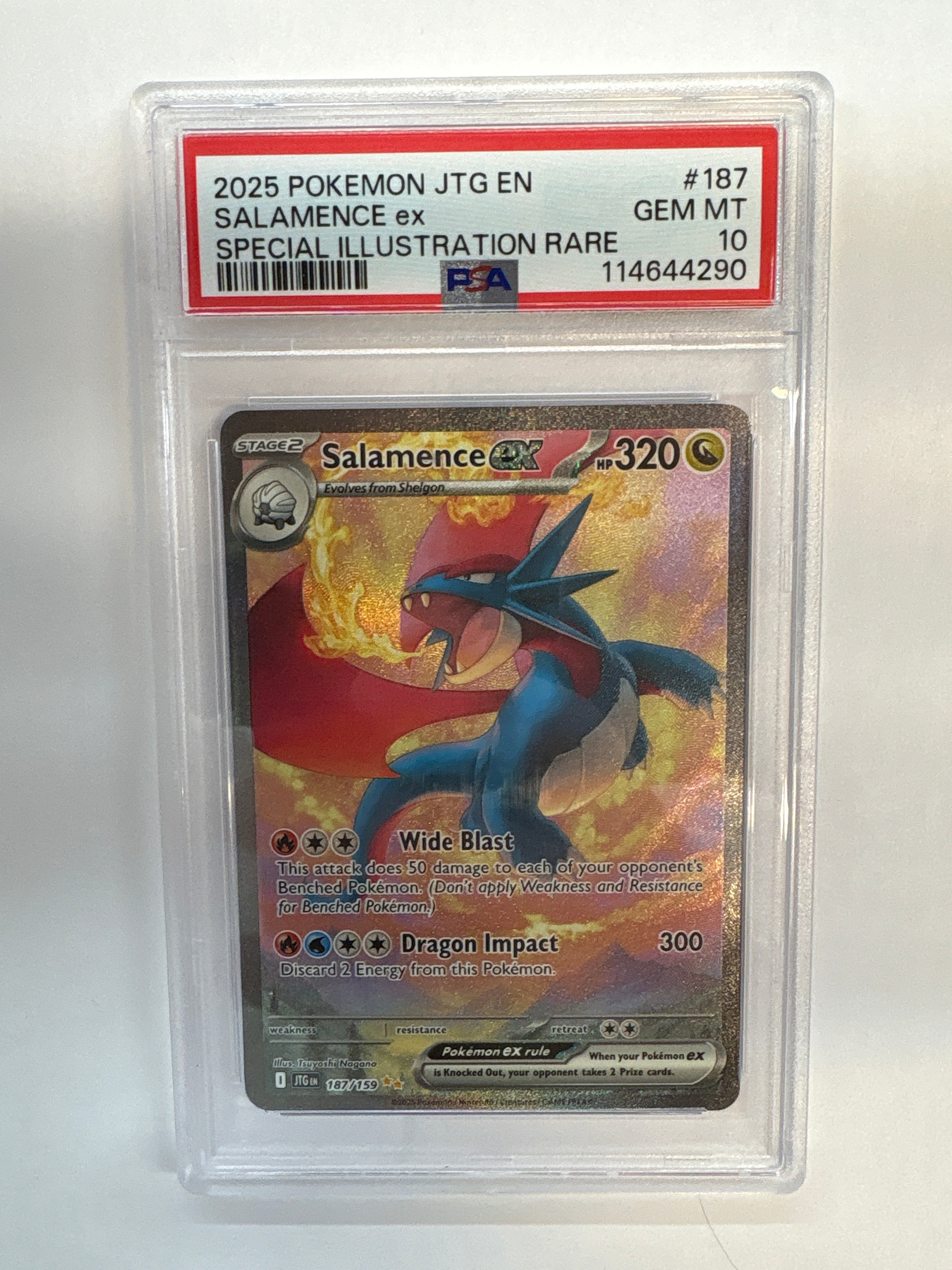 2025 Salamence ex 187 PSA 10