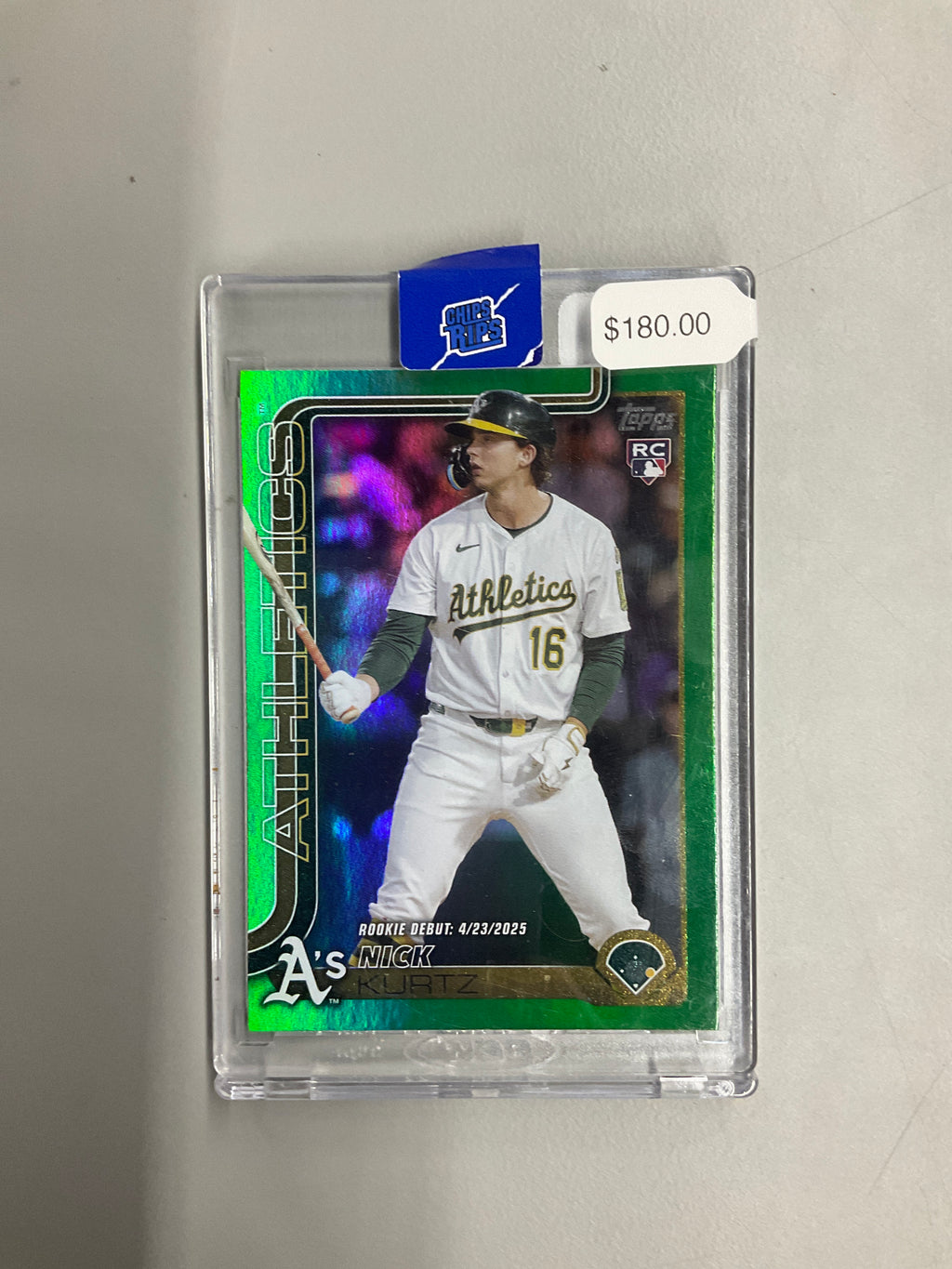 2025 Topps Update Nick Kurtz US197 Green /99 Debut