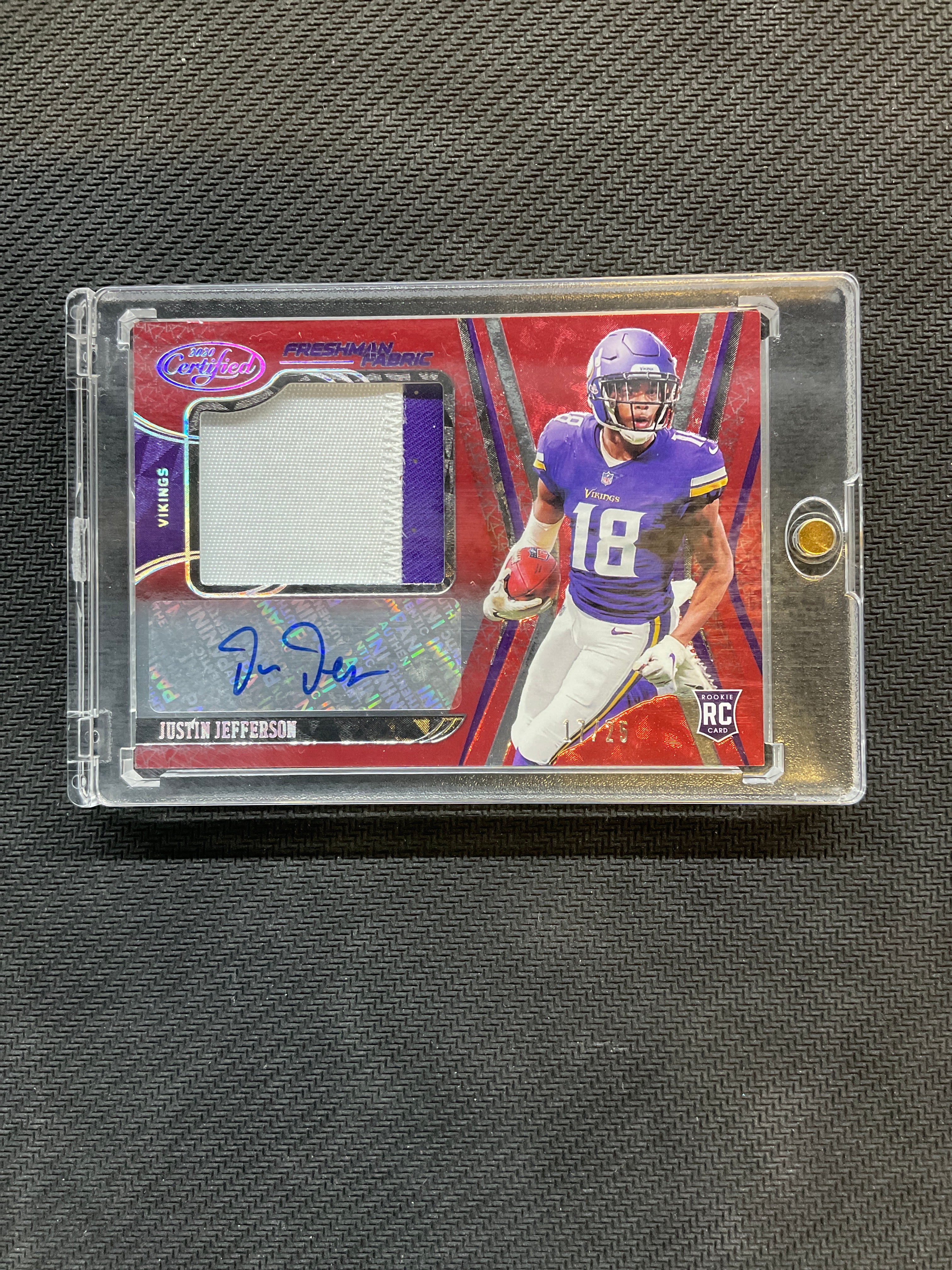 2020 Panini Certified Justin Jefferson Rookie Patch Auto /20 Vikings