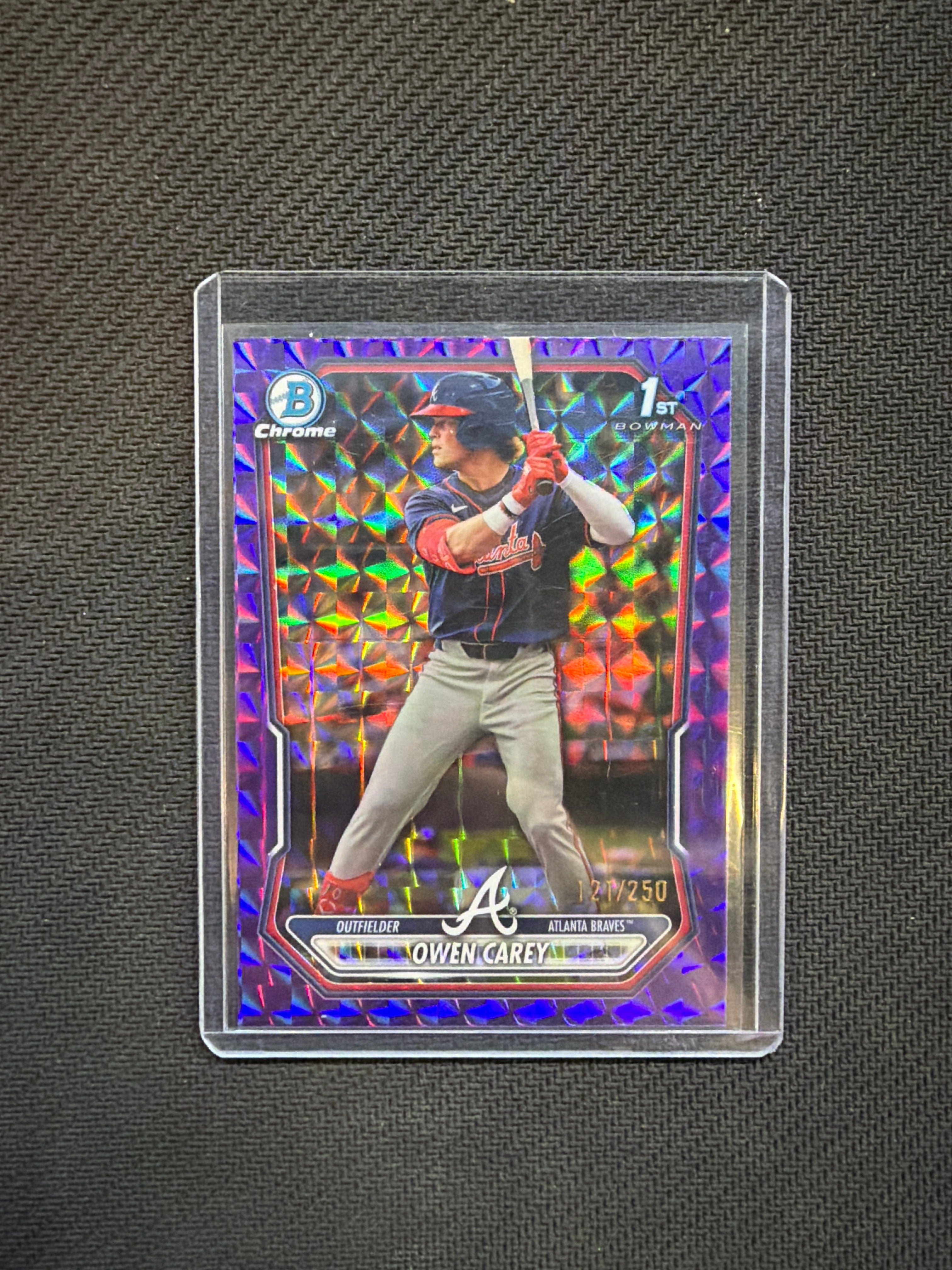 2026 Bowman Chrome Owen Carey Purple /250 Braves