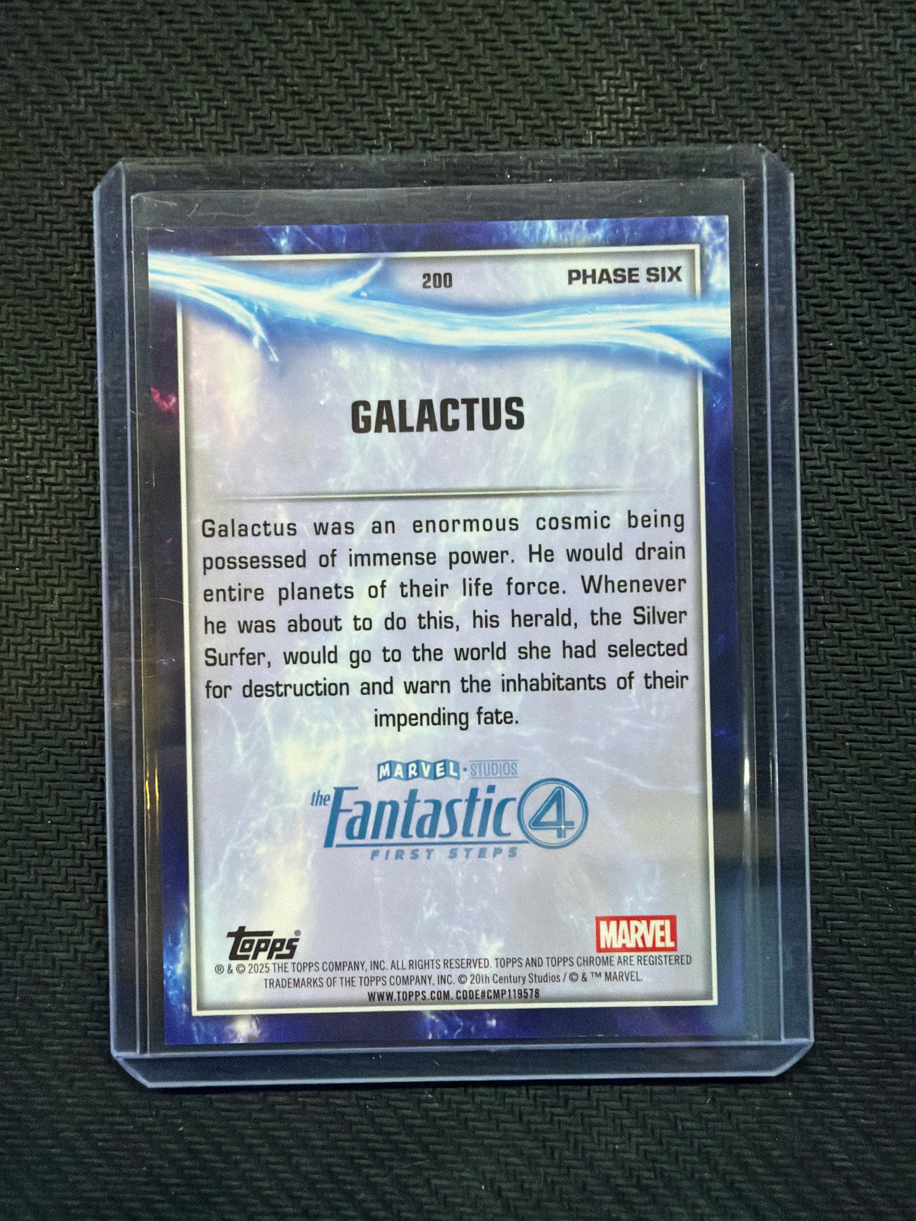 2025 Topps Chrome Marvel Galactus Purple /49
