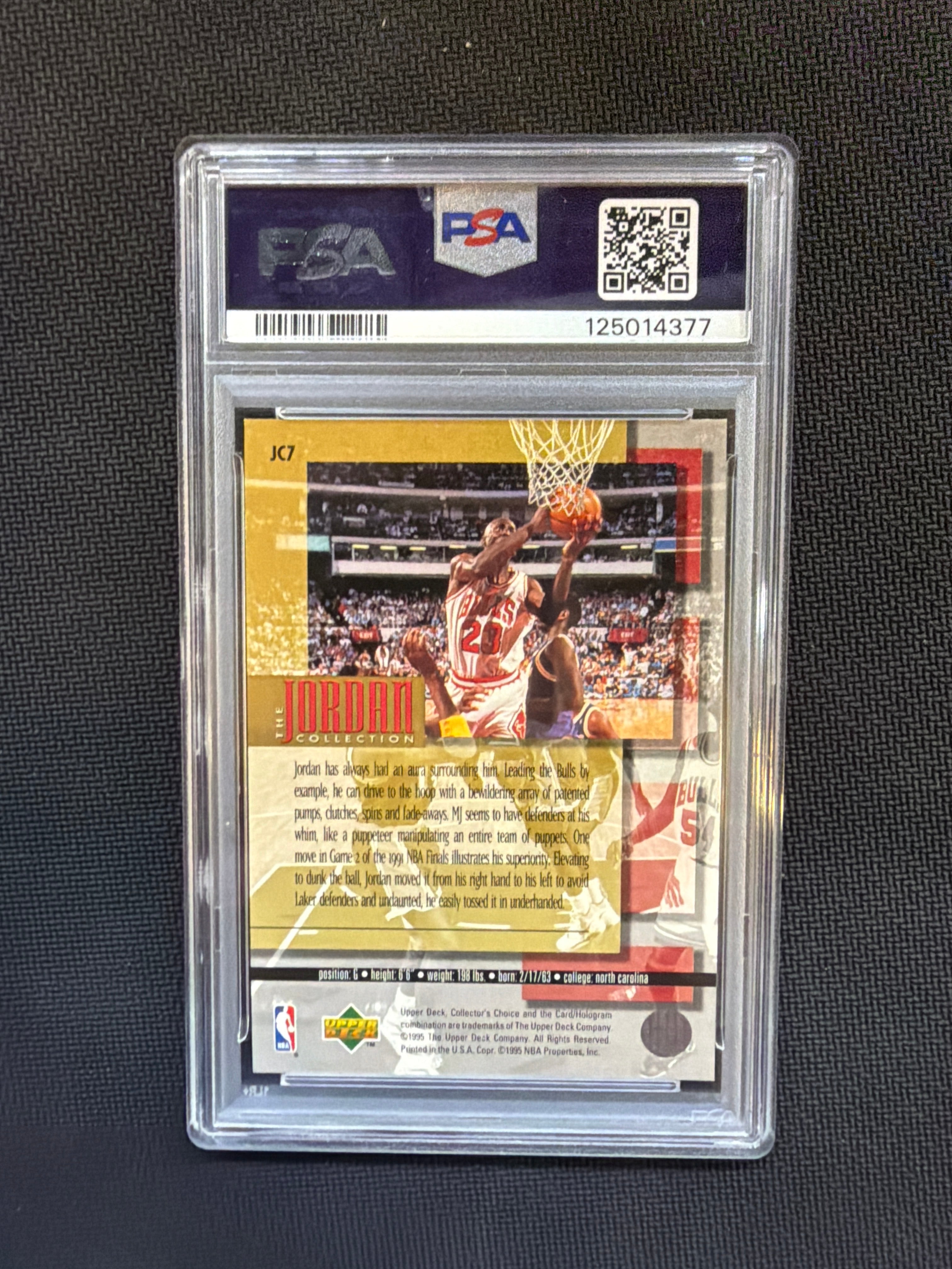 1995 Upper Deck Michael Jordan Rising To The Occasion PSA 9 Bulls