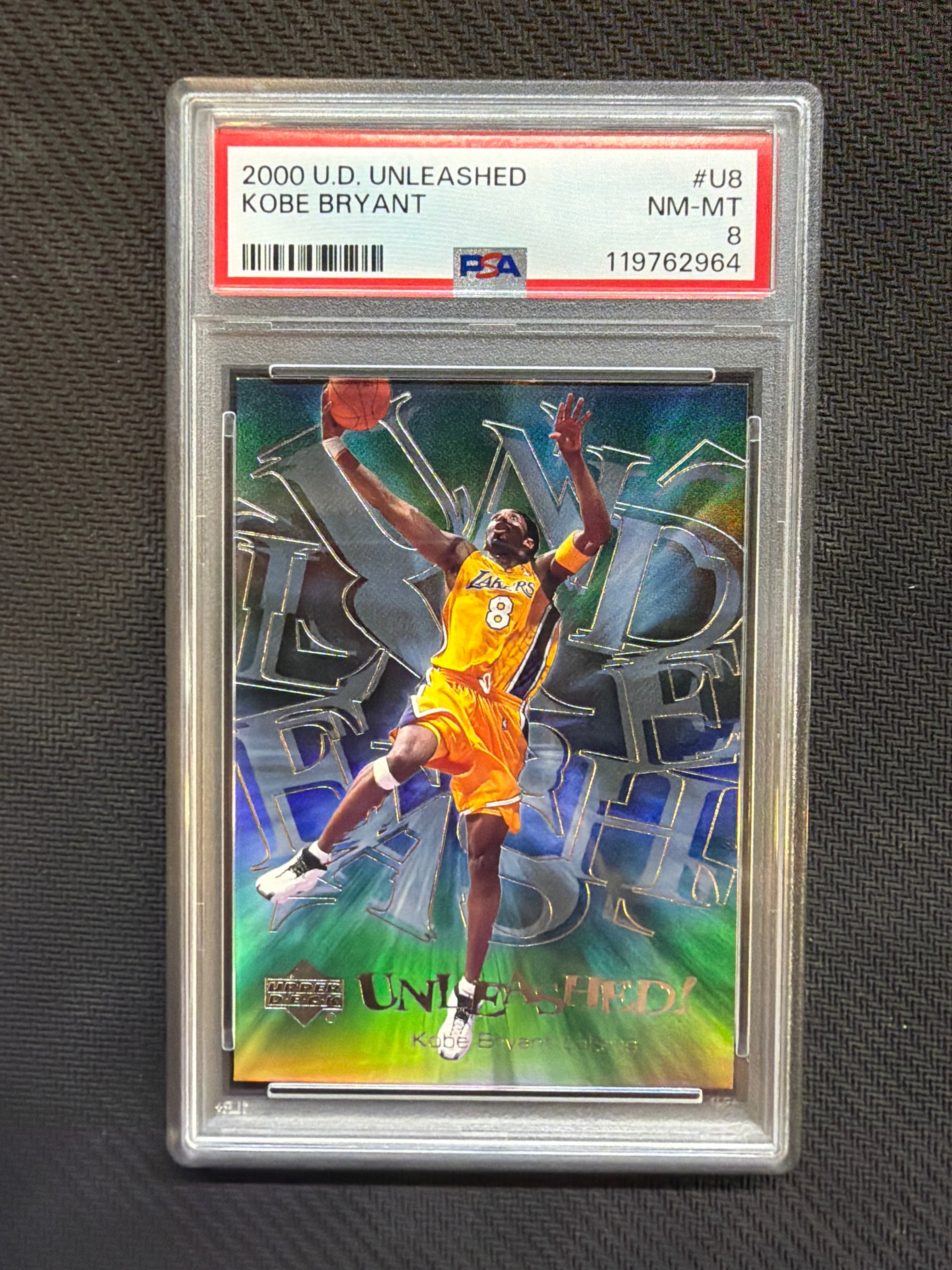 2000 Upper Deck Unleashed Kobe Bryant PSA 8 Lakers