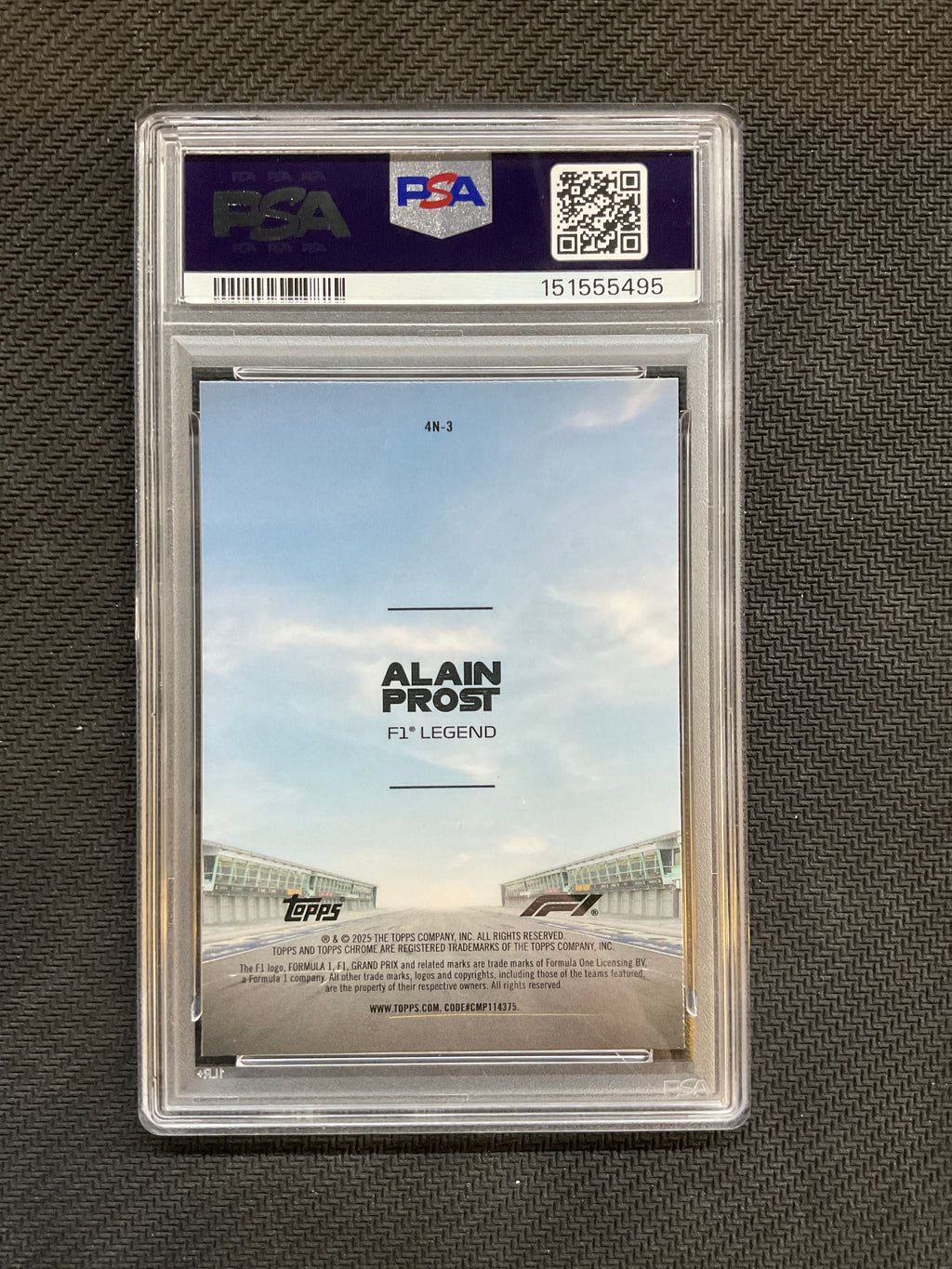 2025 Topps Chrome F1 Alain Prost Four & More PSA 9