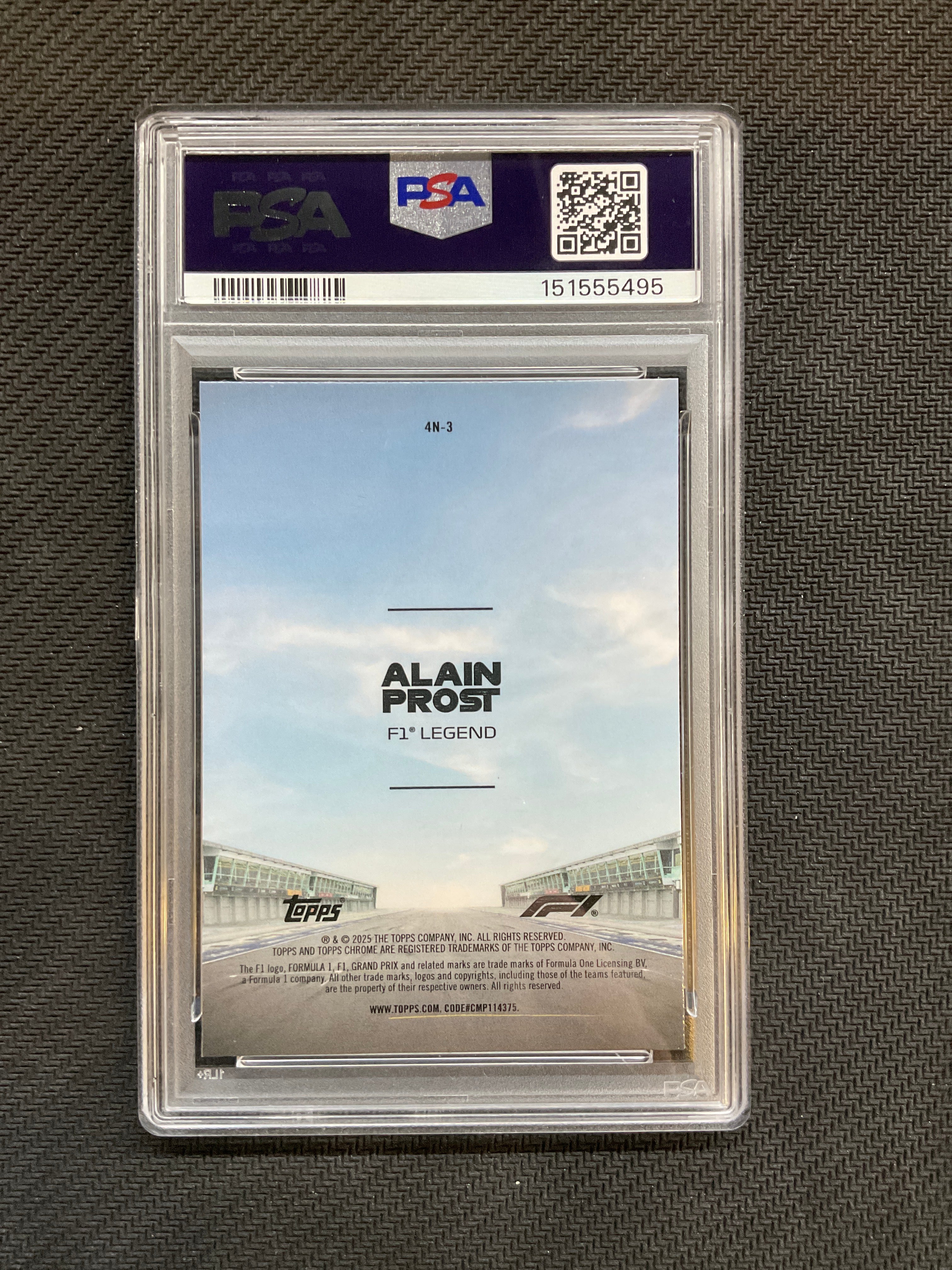 2025 Topps Chrome F1 Alain Prost Four & More PSA 9