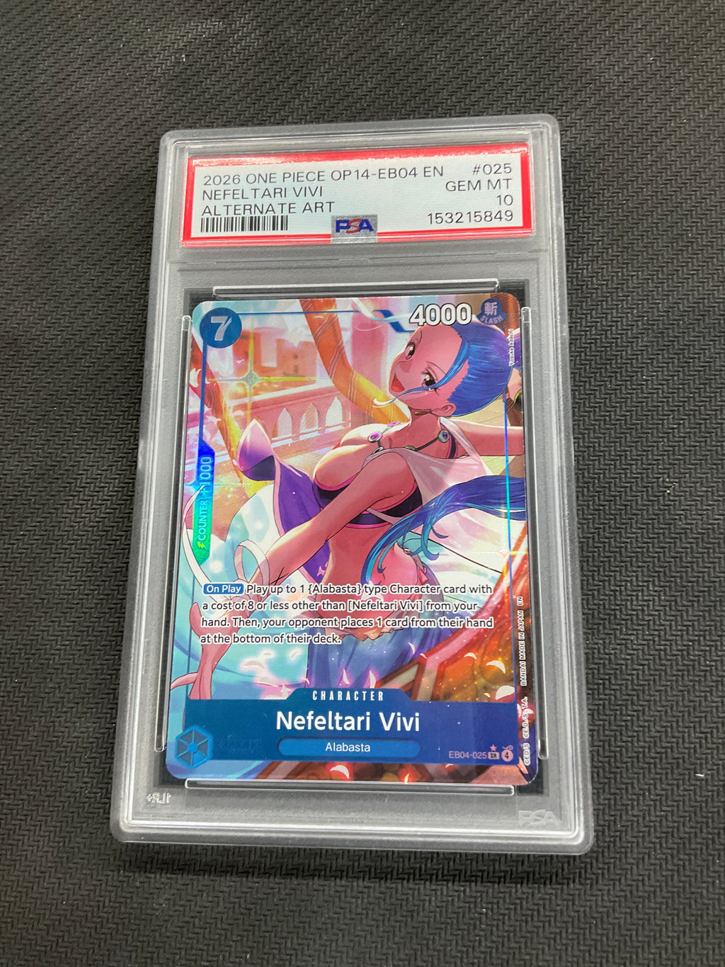 2026 One Piece OP14-EB04  Nefeltari Vivi Alternate Art #025 PSA 10
