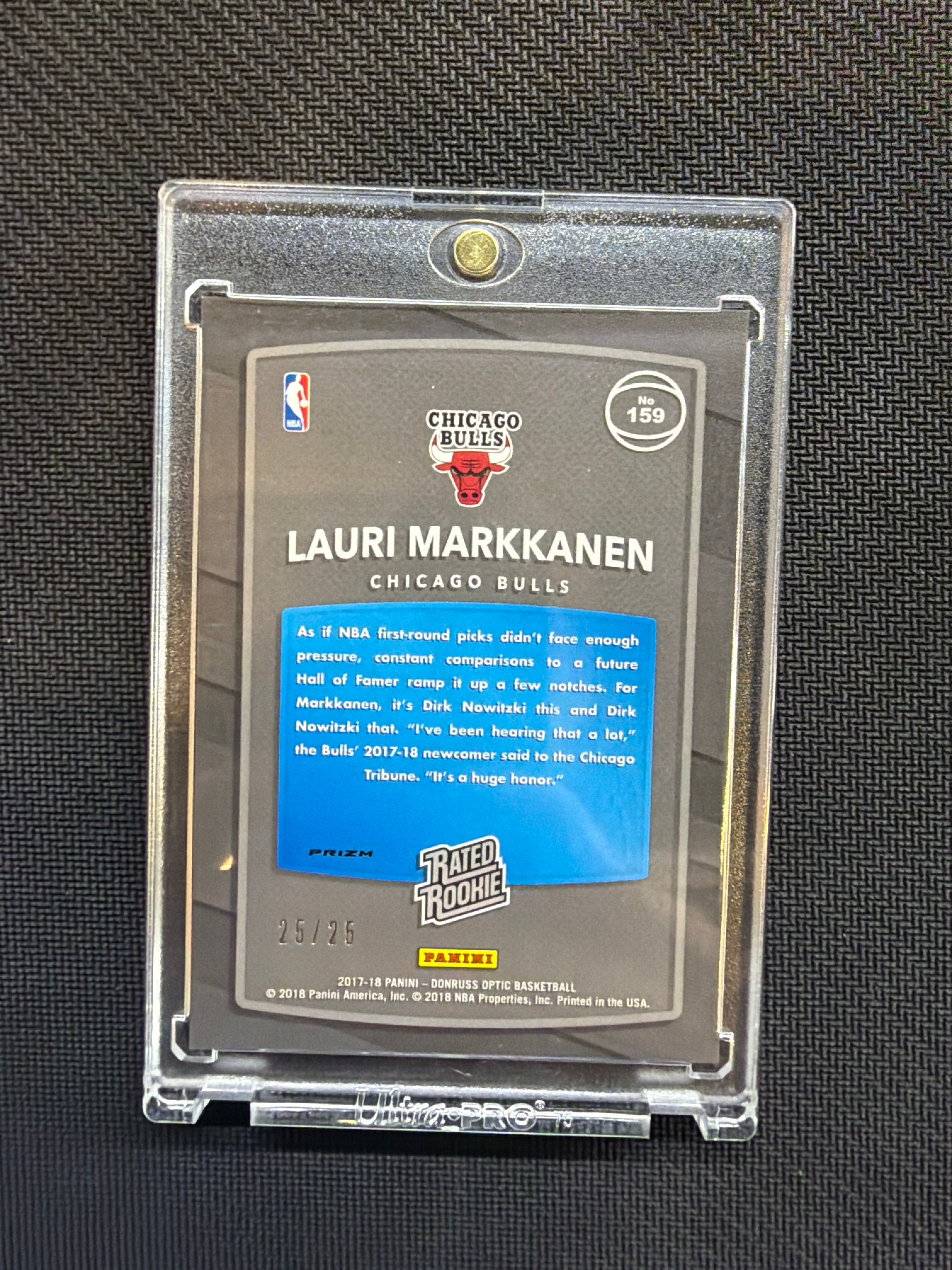 2017-18 Donruss Optic Lauri Markkanen Pink /25 Rookie