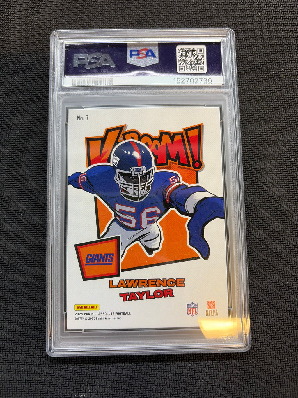 2025 Absolute Lawrence Taylor Kaboom! Horizontal PSA 10 Giants