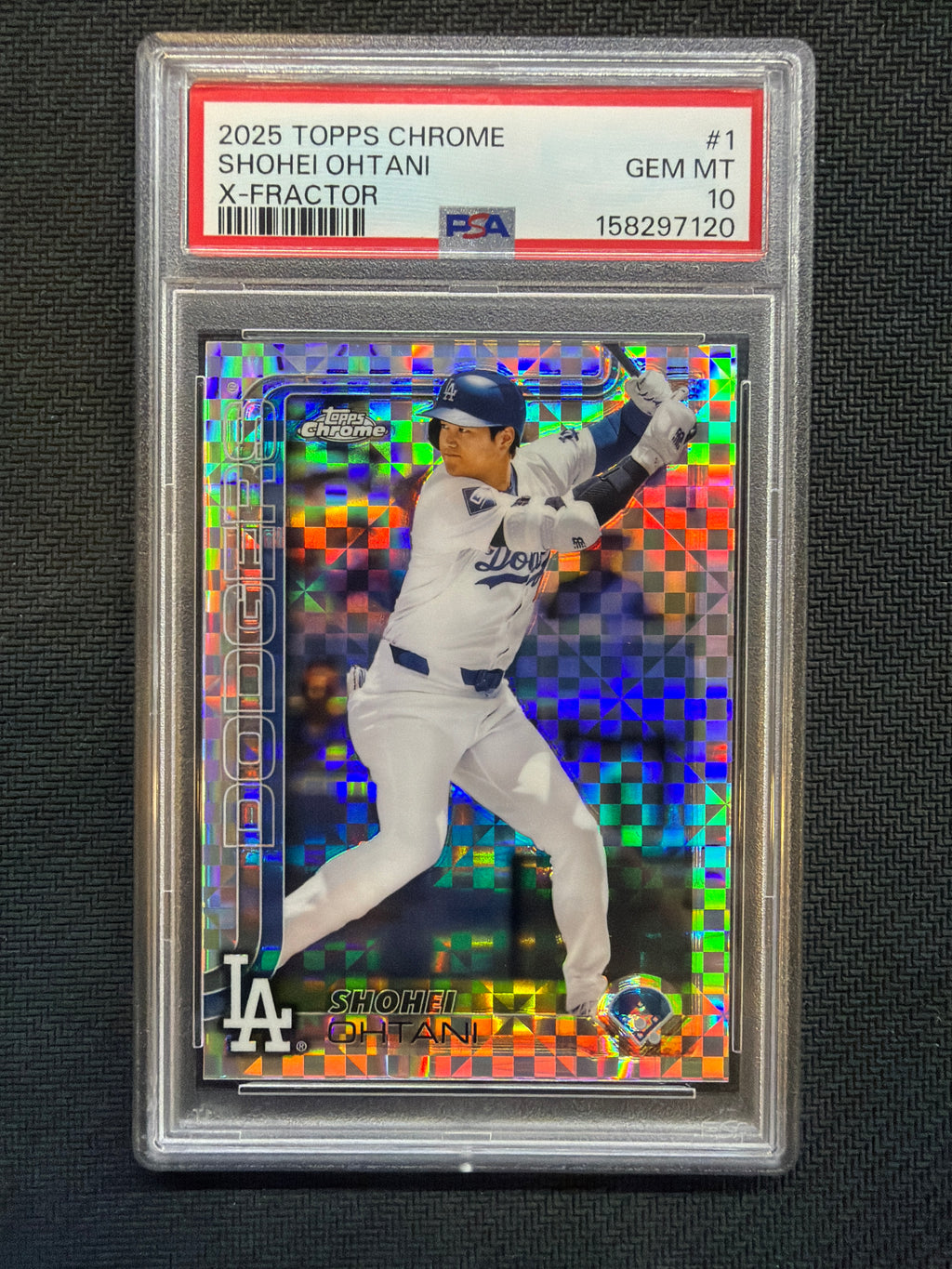 2025 Topps Chrome Shohei Ohtani X-Fractor #1 PSA 10 Dodgers