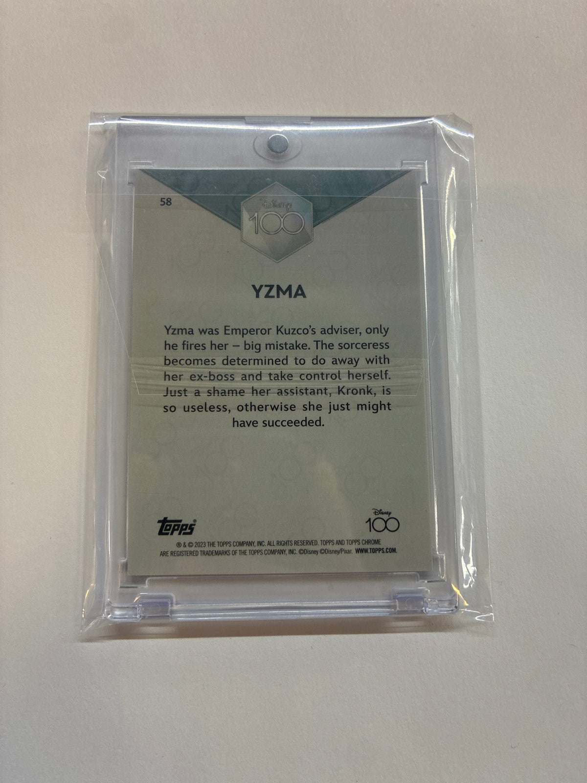 2023 Topps Chrome Disney 100 Yzma Purple Refractor /299