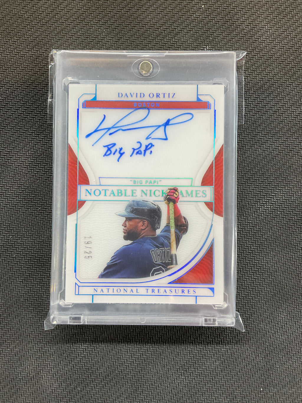 2022 National Treasures David "Big Papi" Ortiz Notable Nicknames Auto /25