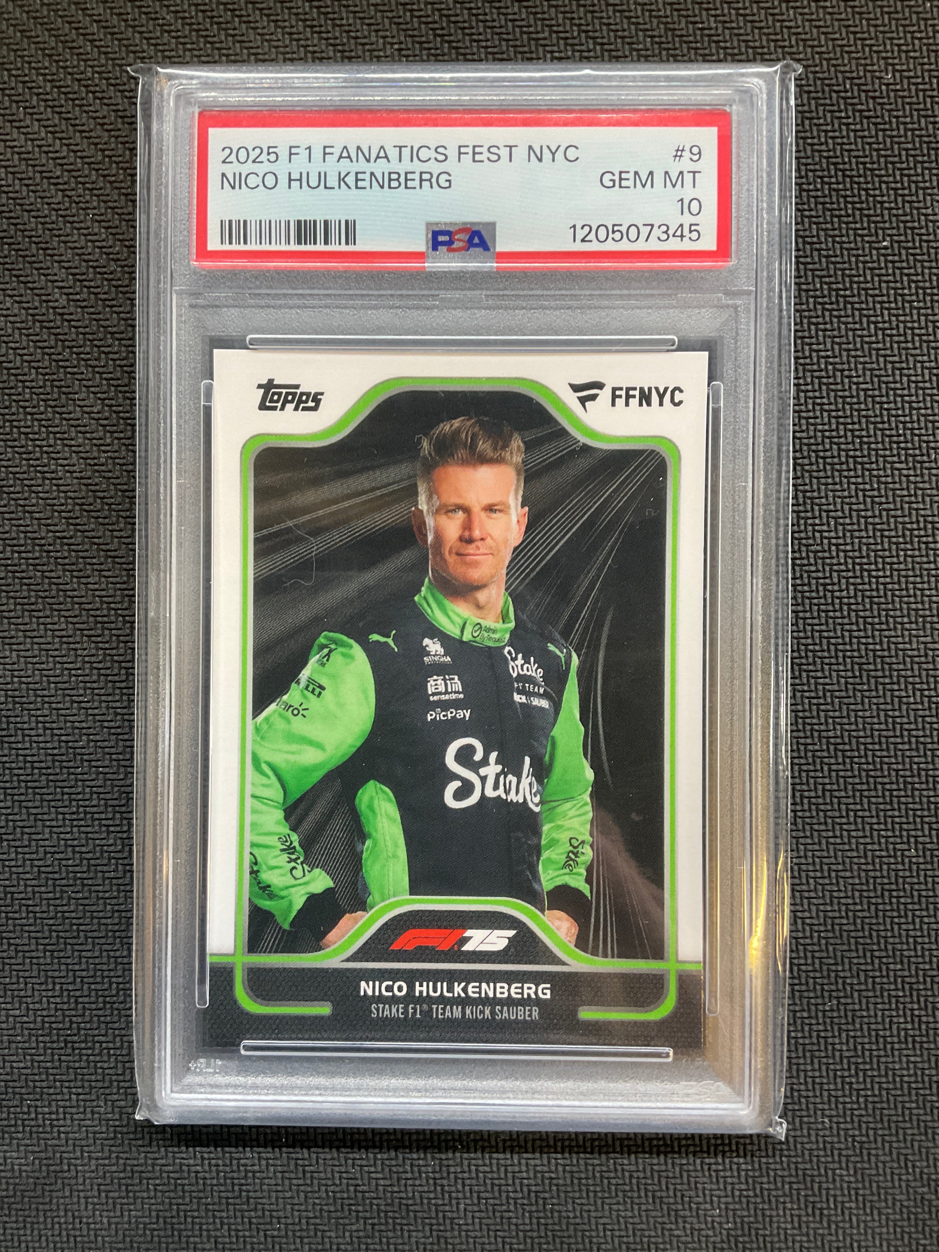 2025 Topps F1 Fanatics Fest Nico Hulkenberg #9 PSA 10 Kick